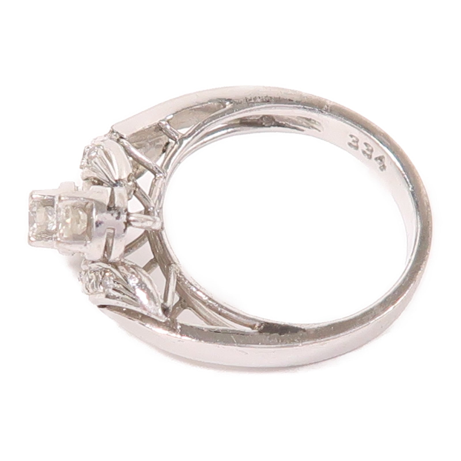 JEWELRY 8K白金Diamond鑽石戒指US#3.25