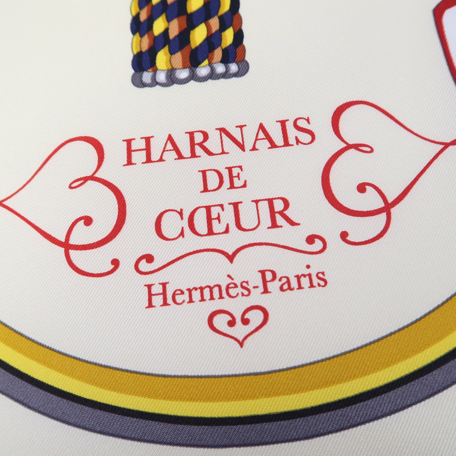 HERMES 絲質Scarf 90X90cm絲巾深藍色/米色