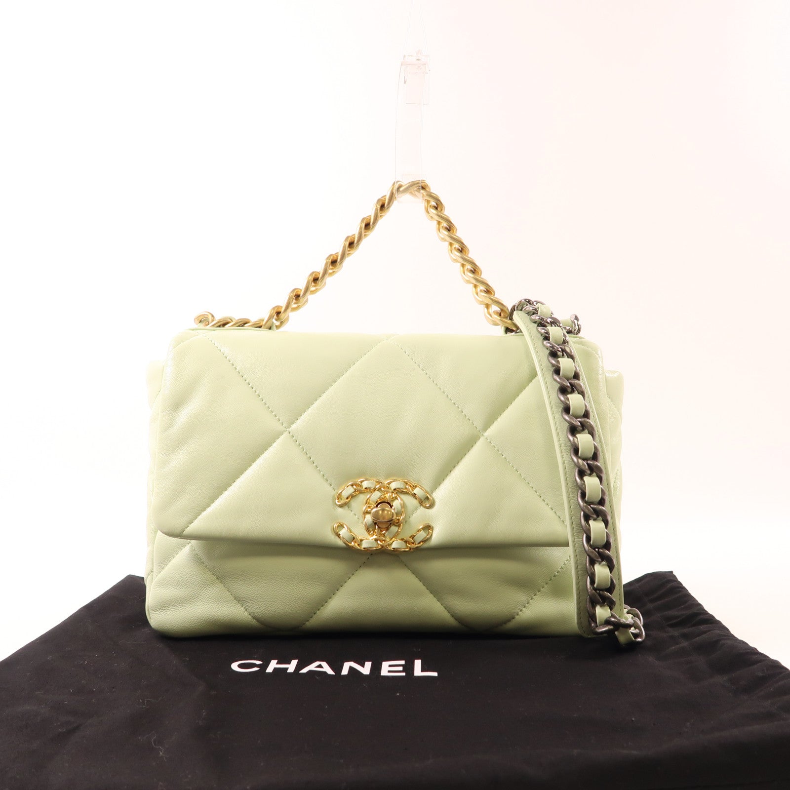 CHANEL 皮革Chanel 19 Small手挽肩背兩用袋