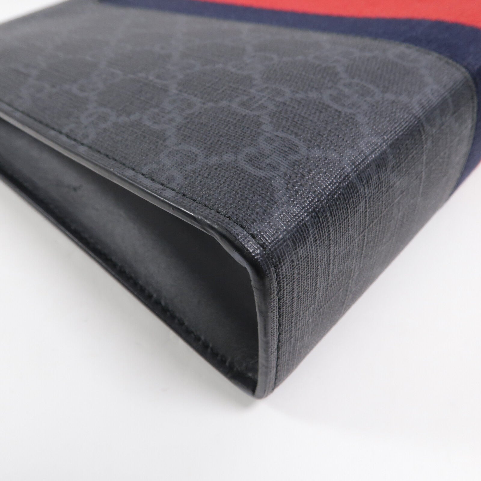 GUCCI 塗層帆布GG Web Pouch手拿包