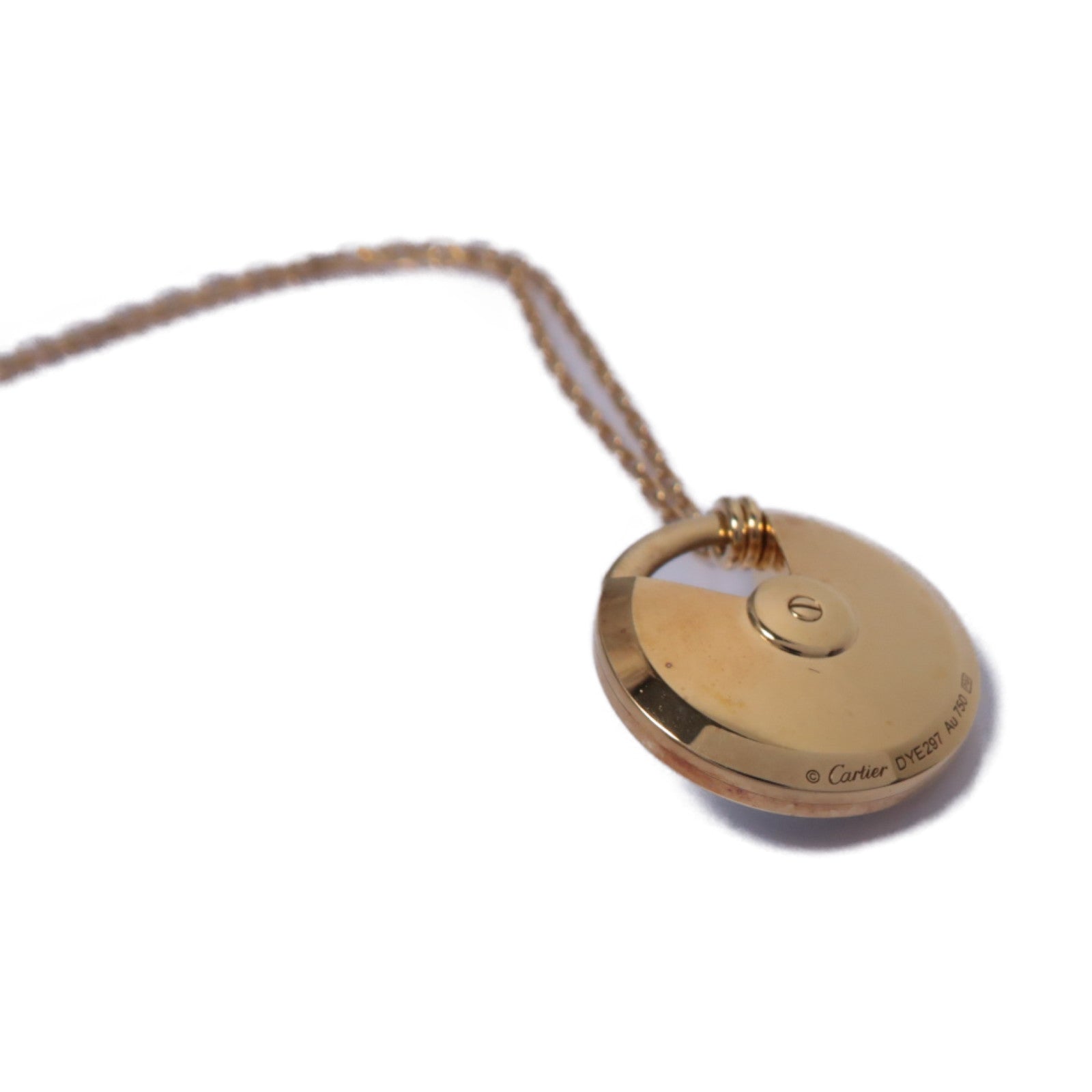 CARTIER 【激減優惠】18K黃金Amulette De Cartier珍珠/鑽石項鍊