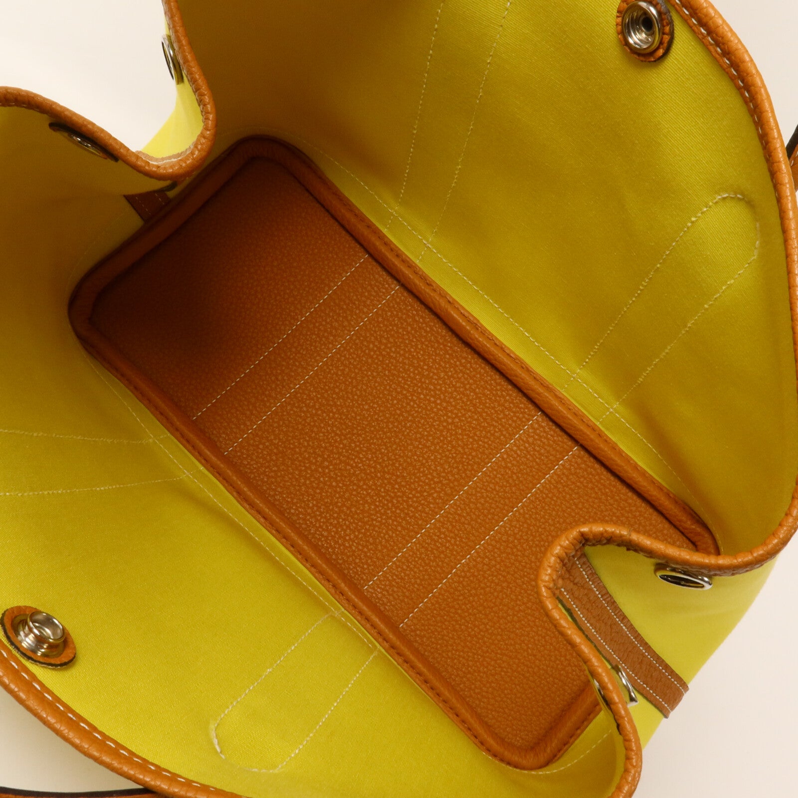 HERMES 帆布Garden Party TPM手挽袋Lime