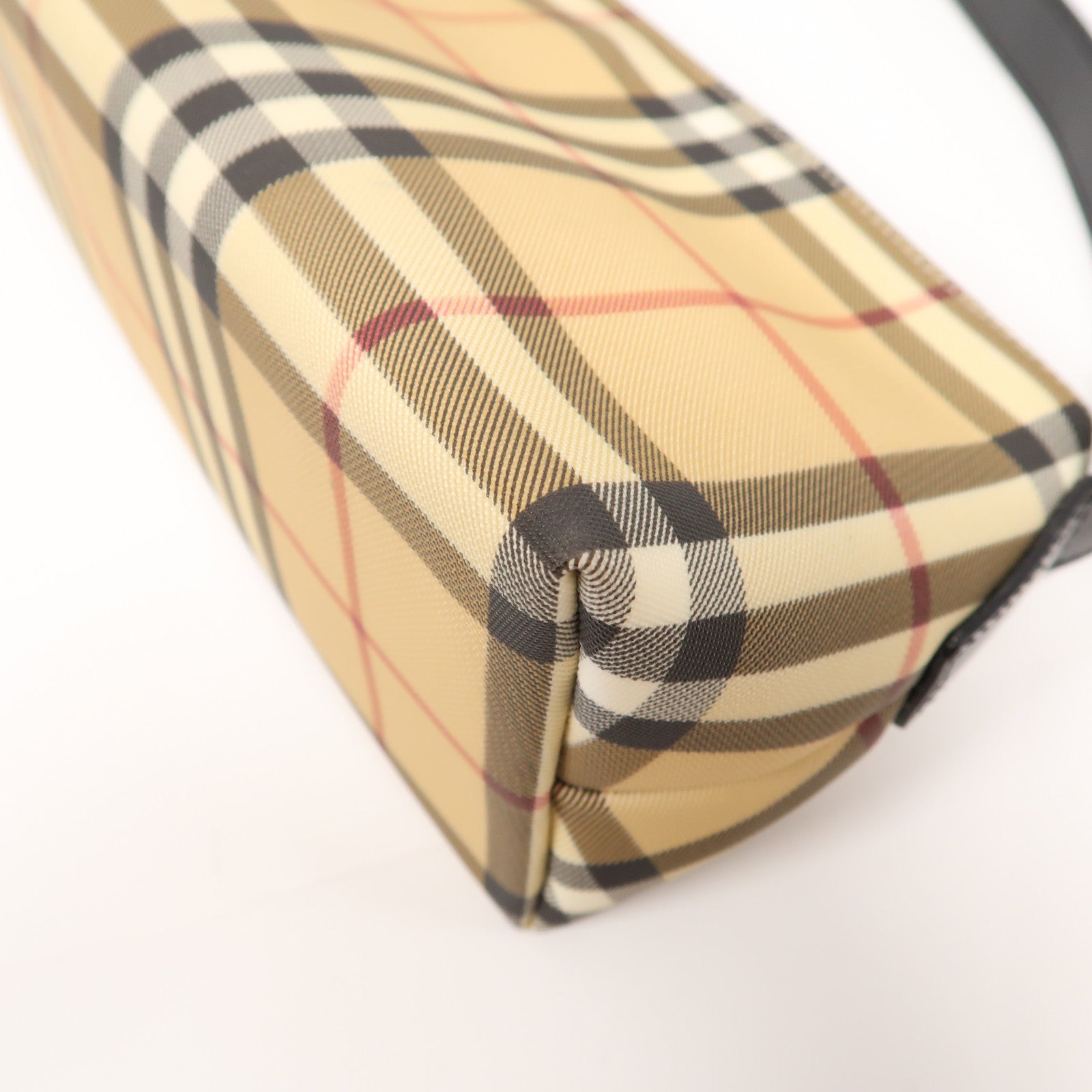 BURBERRY 【激減優惠】塗層帆布Hand Bag銀扣手挽袋米色