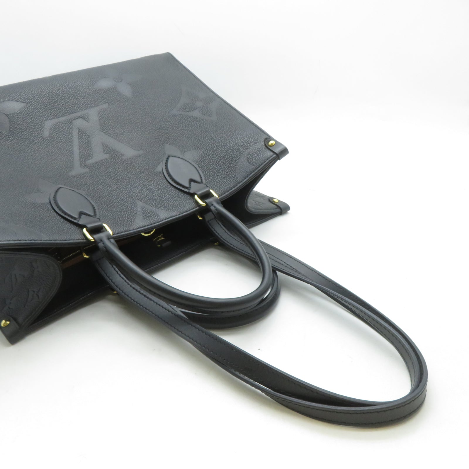 LOUIS VUITTON **【激減優惠】牛皮皮革On The Go MM金扣手挽肩背兩用袋黑色