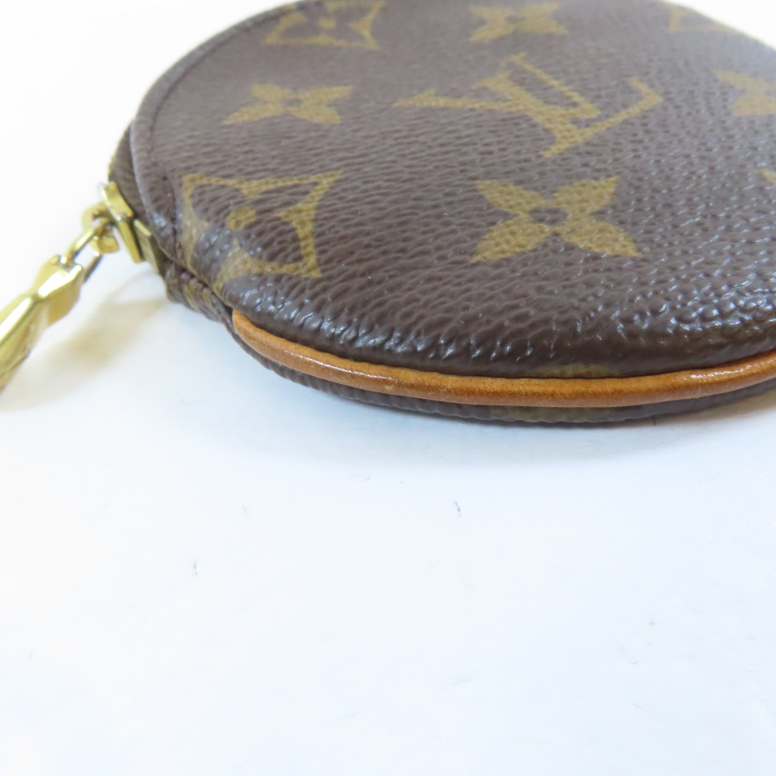 LOUIS VUITTON Monogram Coin Case金扣零錢包啡色