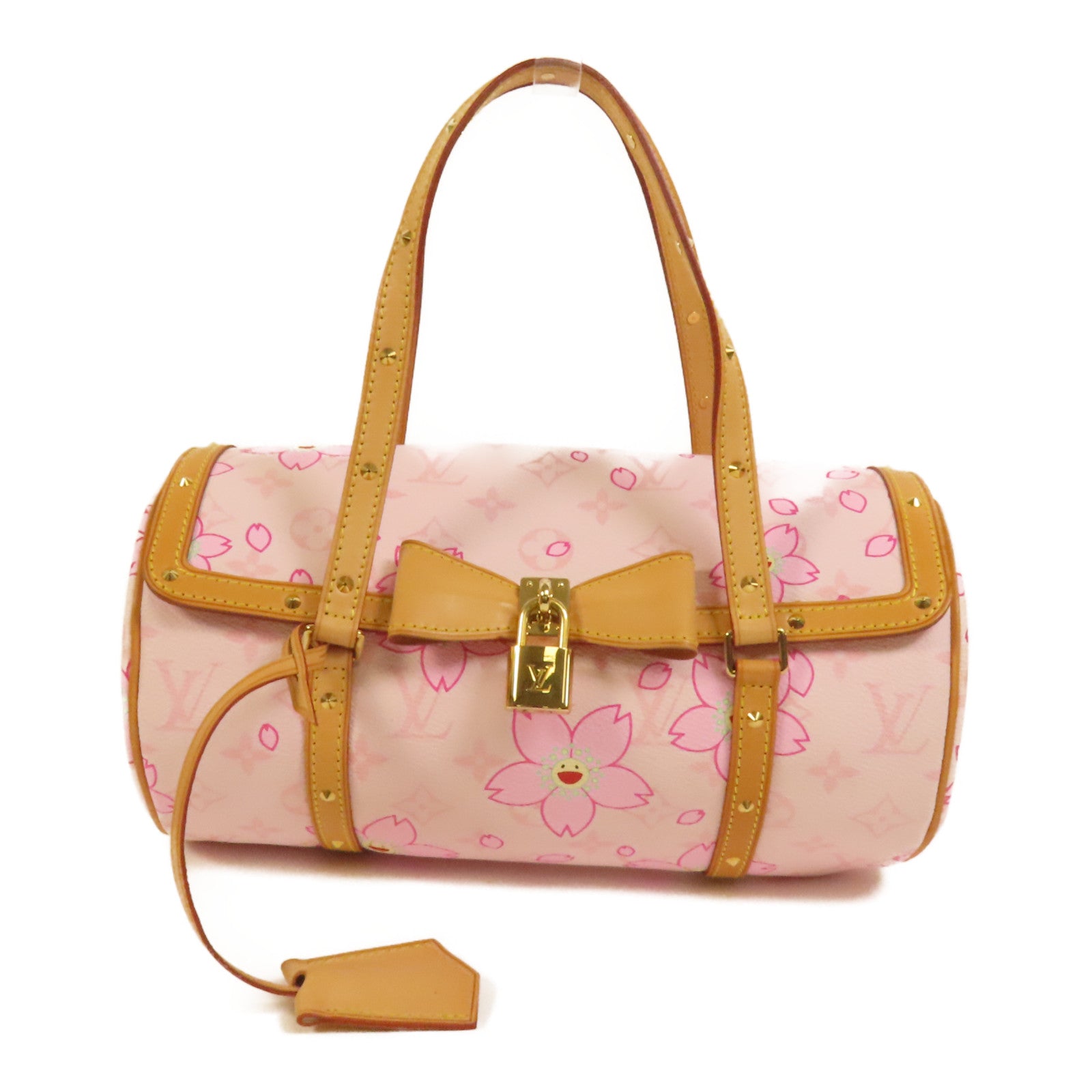 LOUIS VUITTON Monogram Cherry Blossom Papillon金扣手挽袋
