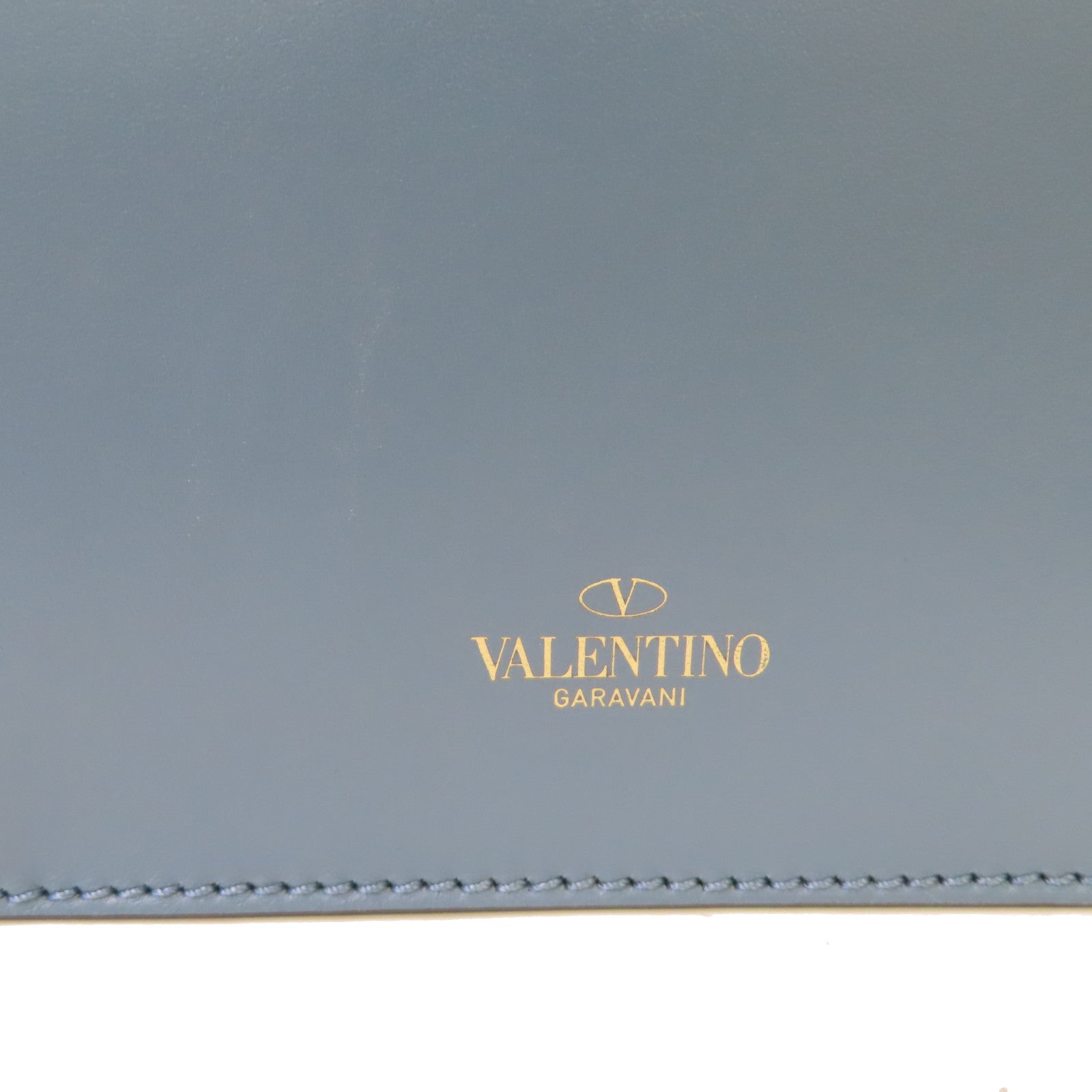 Valentino 牛皮皮革Chain Shoulder Bag金扣鏈帶肩背袋藍色