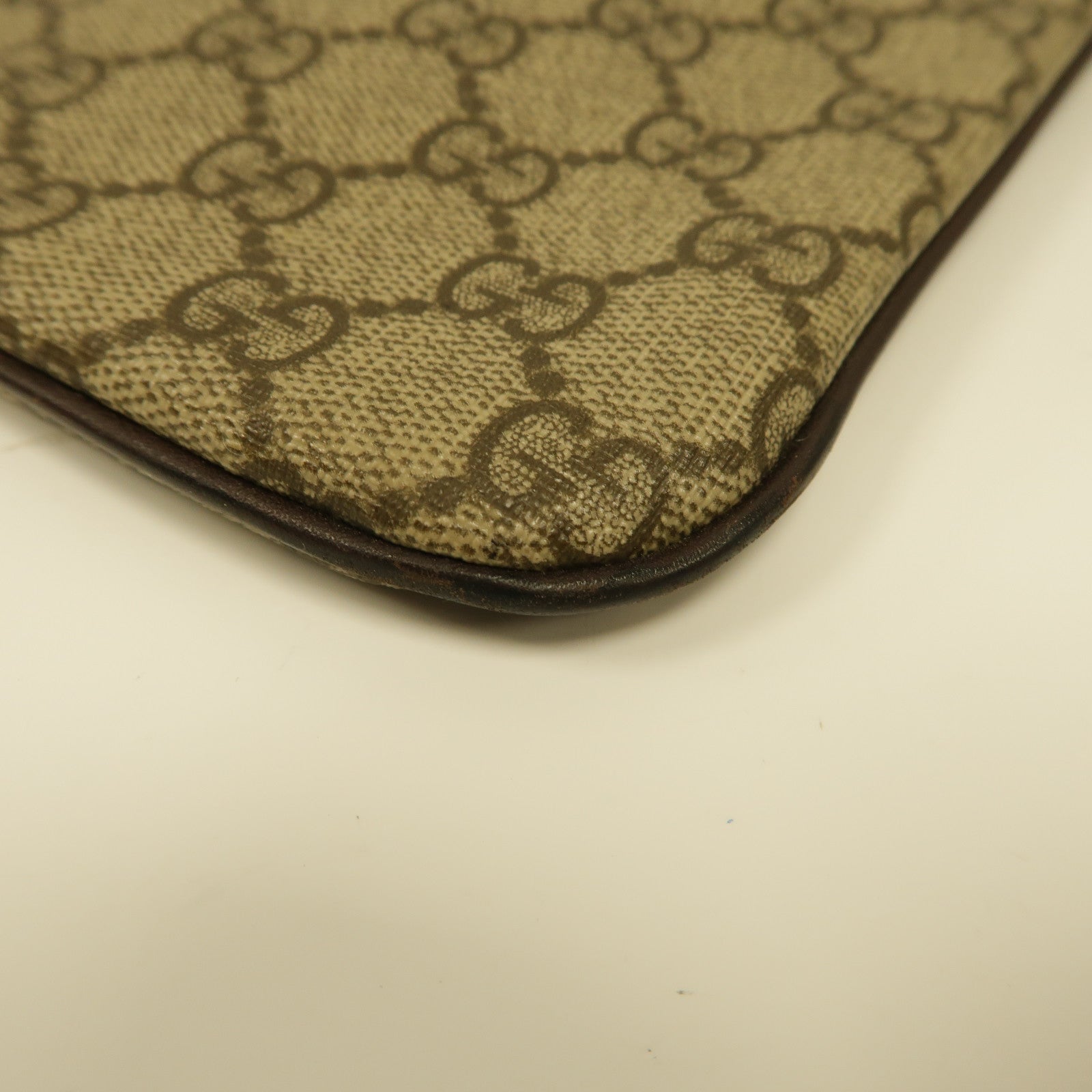 GUCCI 塗層帆布Tote Bag銀扣手挽袋啡色