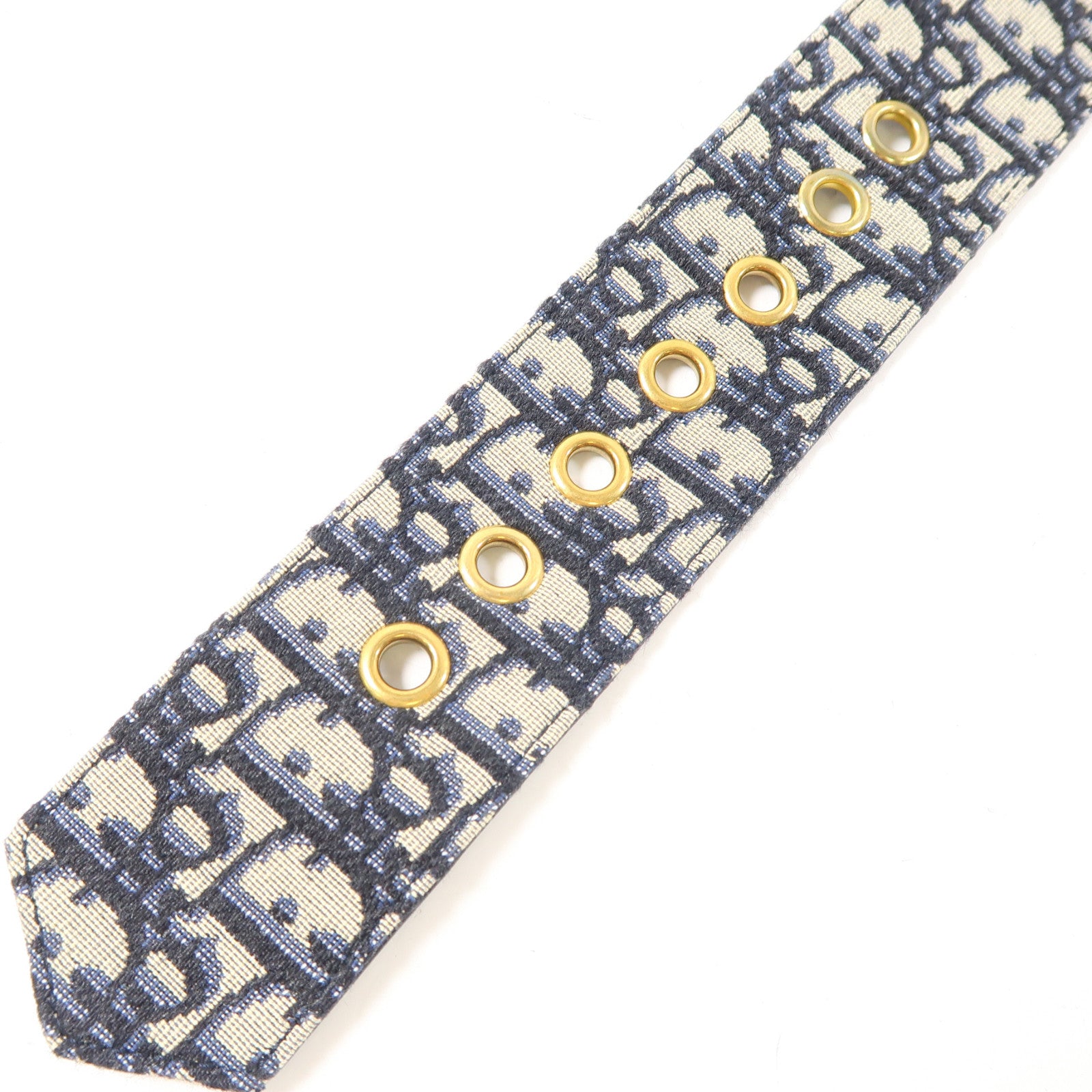 Dior (PRICE DOWN) CD GHW Belt B0403CTZQ_M928 Canvas Navy/Beige