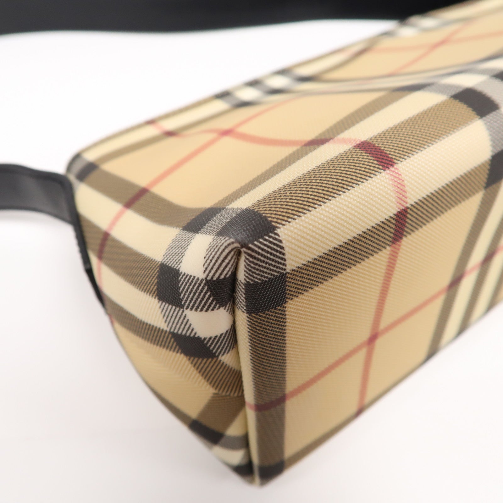BURBERRY 【激減優惠】塗層帆布Hand Bag銀扣手挽袋米色