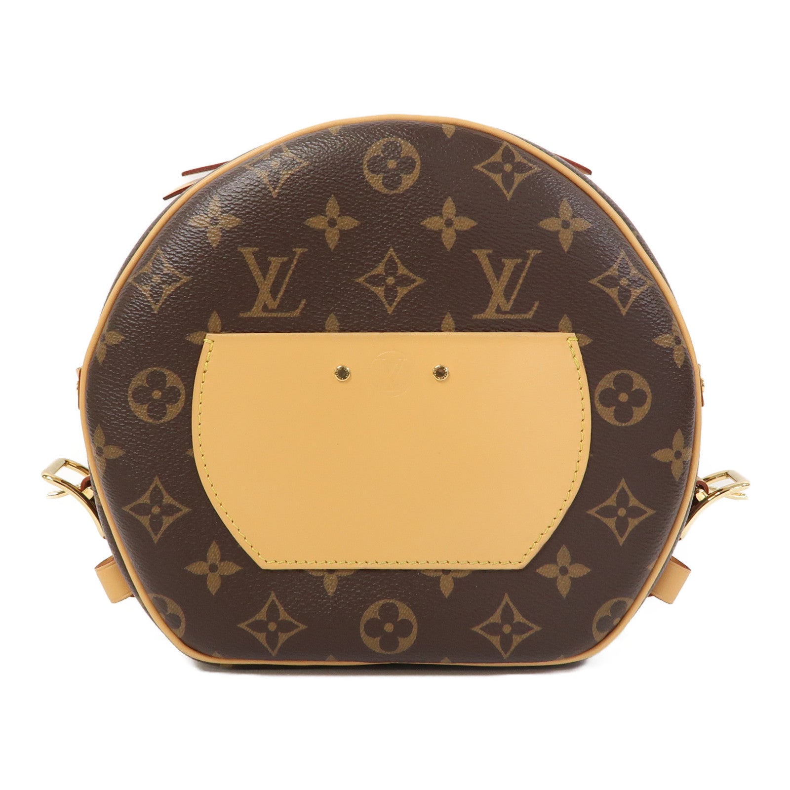 LOUIS VUITTON Monogram Boite Chapeau Souple MM金扣肩背袋肩背袋啡色