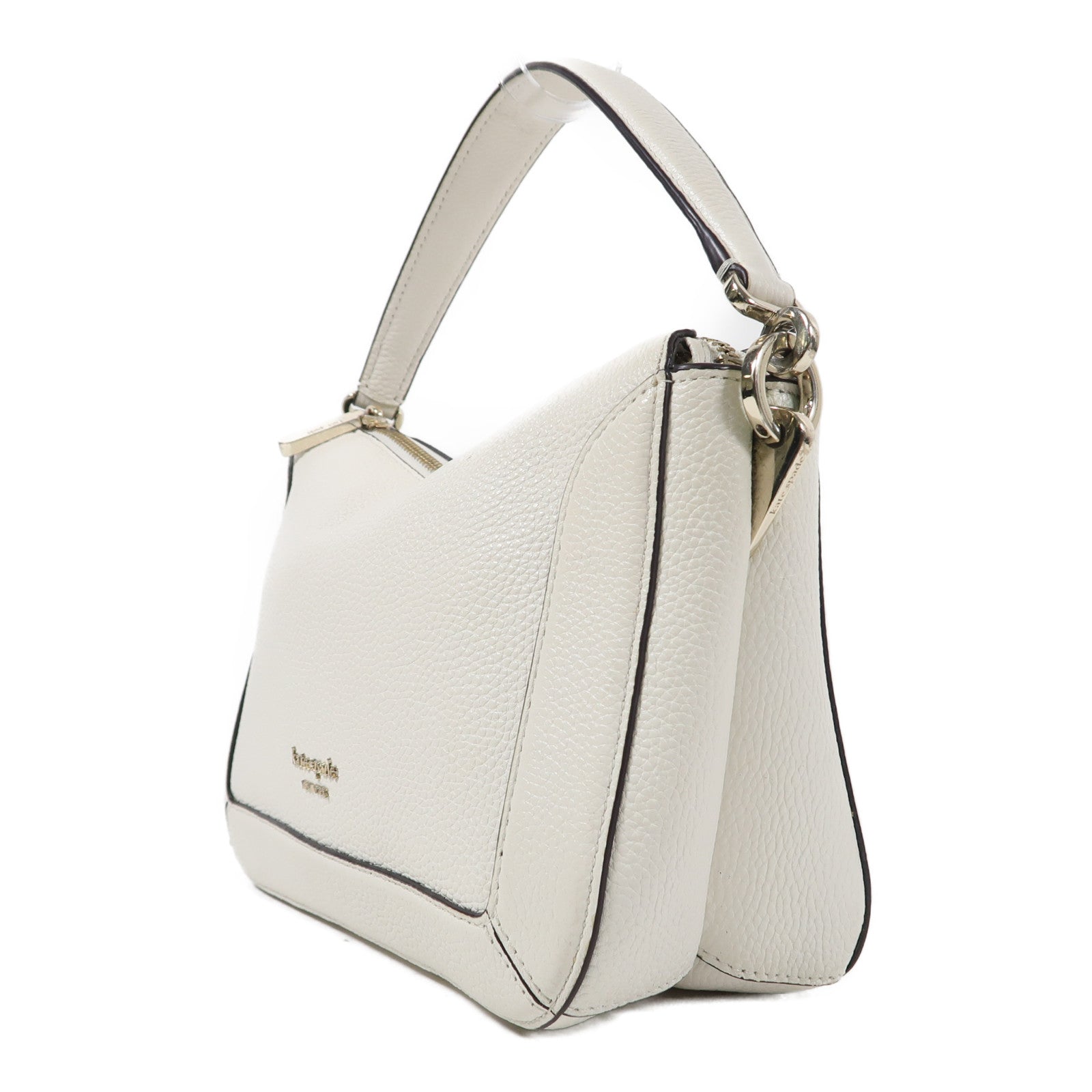 Kate Spade 牛皮皮革2 Way Shoulder Bag銀扣手挽肩背兩用袋白色