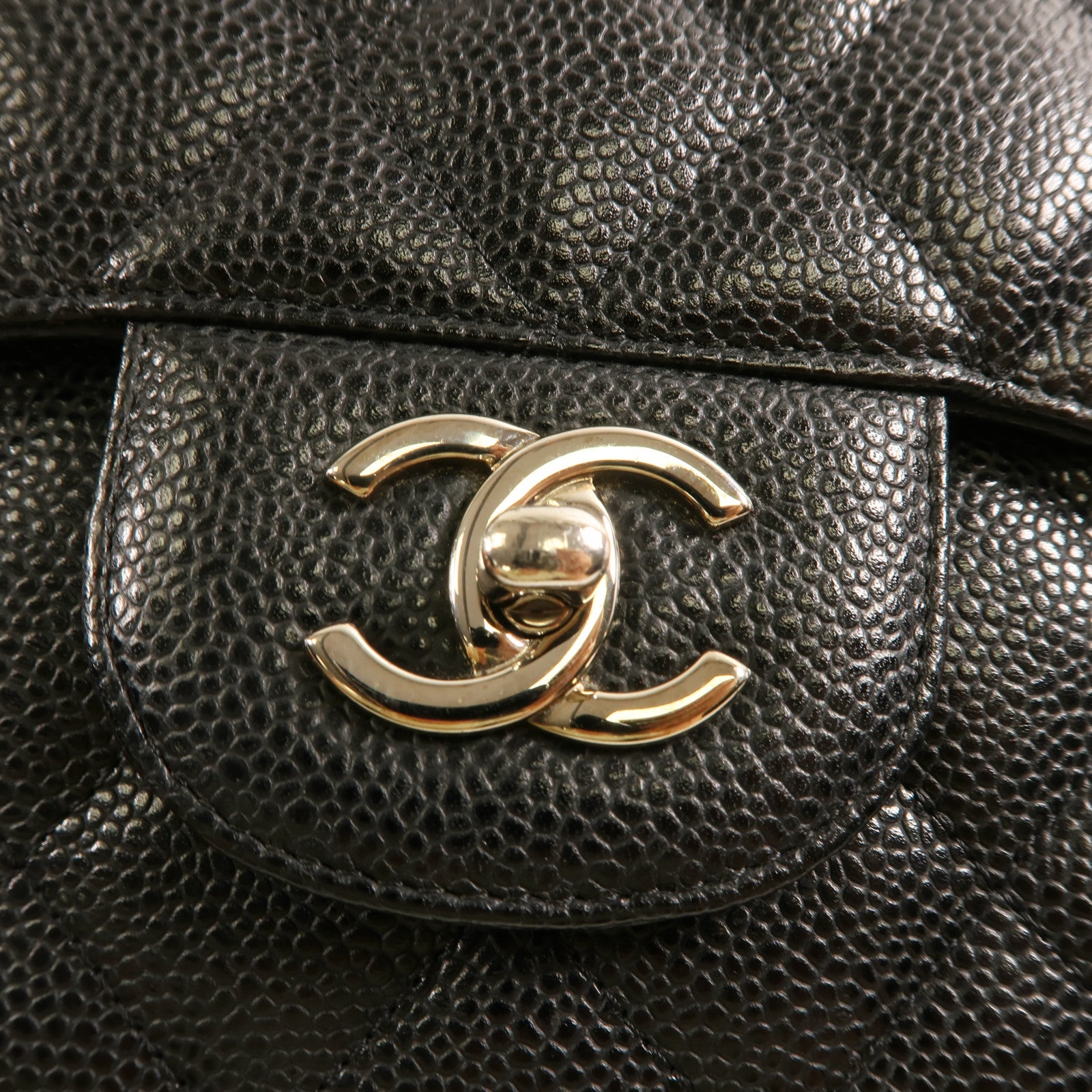 CHANEL CC SHW Large Classic Chain Shoulder Bag A58600 Calfskin Leather Black