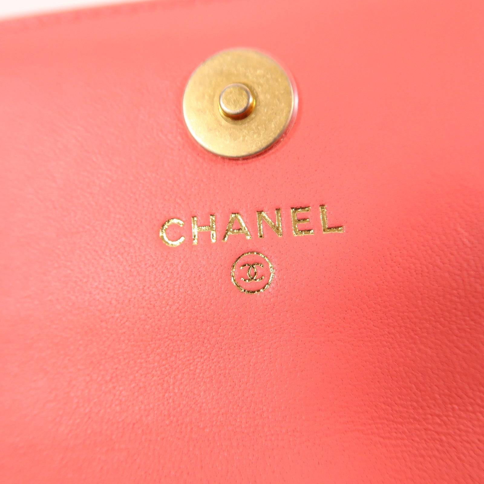 CHANEL 皮革Chain Shoulder金扣鏈帶肩背袋