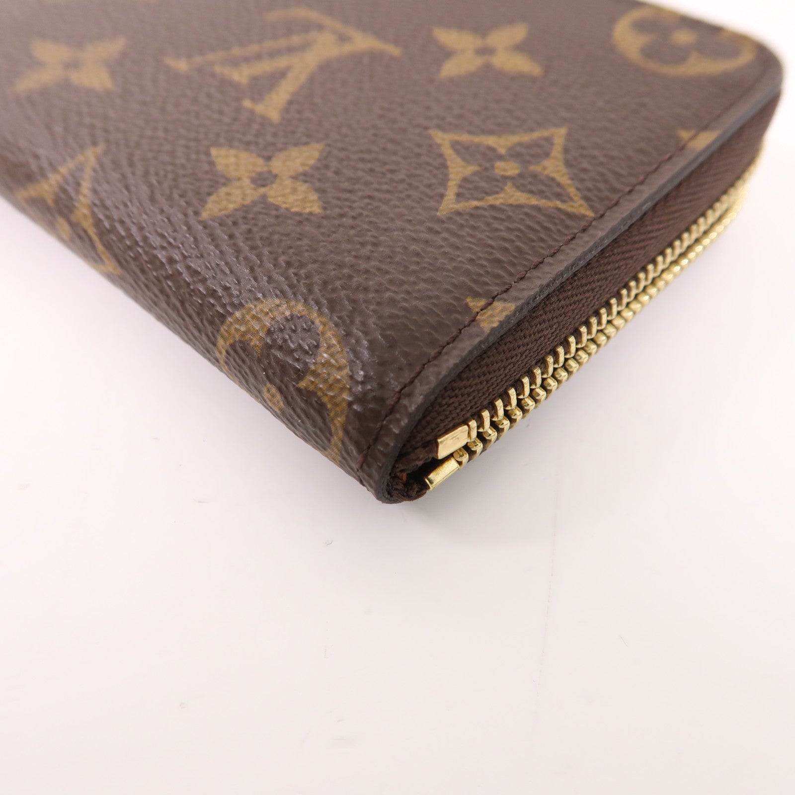 LOUIS VUITTON Monogram Zippy Coin Purse金扣零錢包棕色