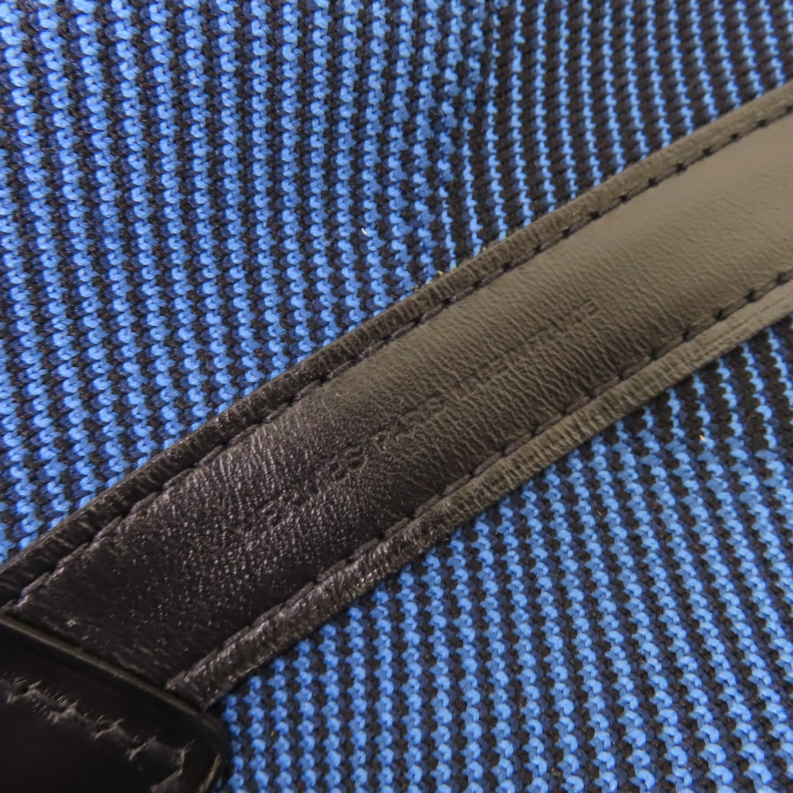 HERMES 【激減優惠】Jacquard帆布Etriviere MM Dynamo Shoulder Bag銀扣肩背袋藍色/黑色