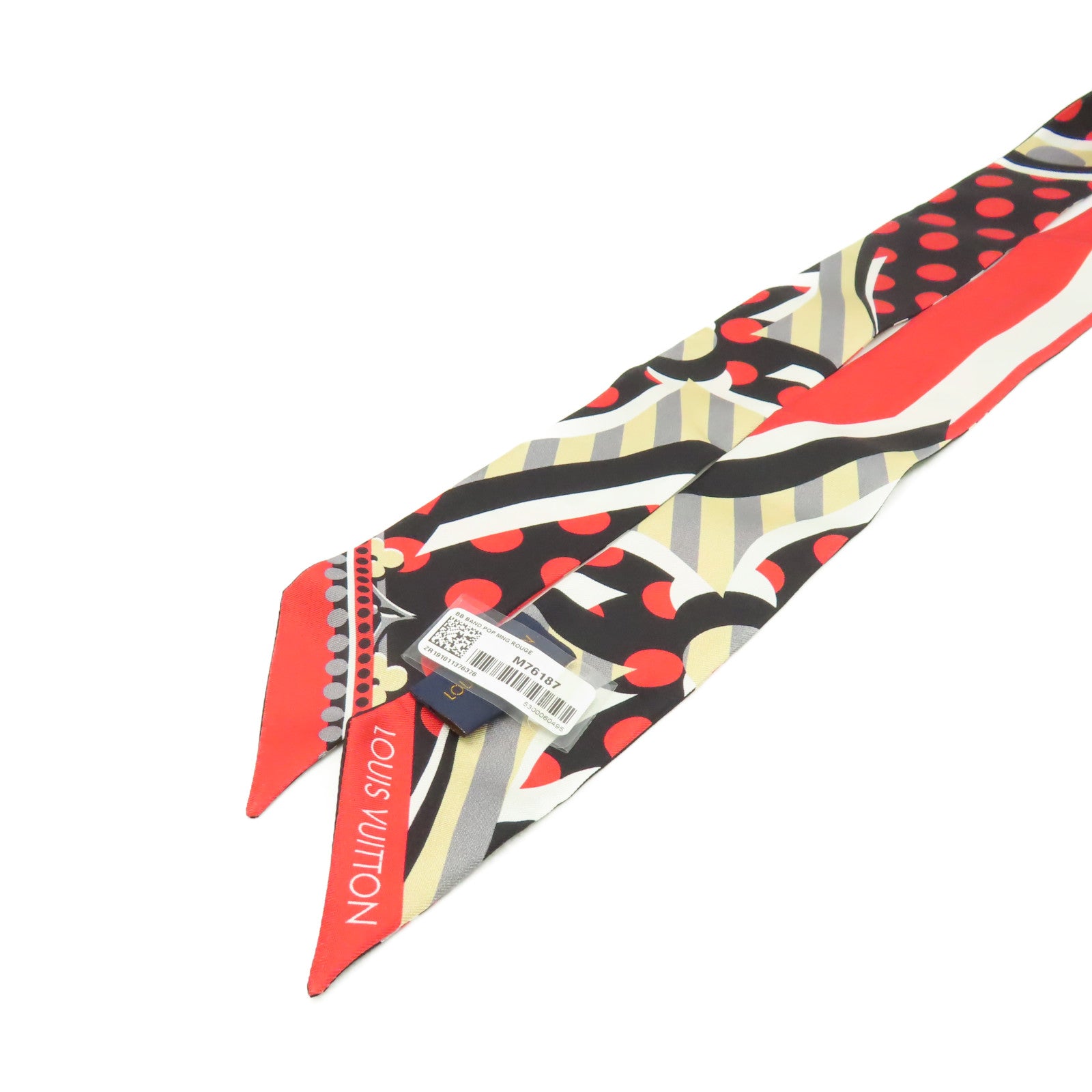 LOUIS VUITTON 【激減優惠】Pop Monogram絲質BB Bandeau Scarf絲巾紅色/黑色/彩色