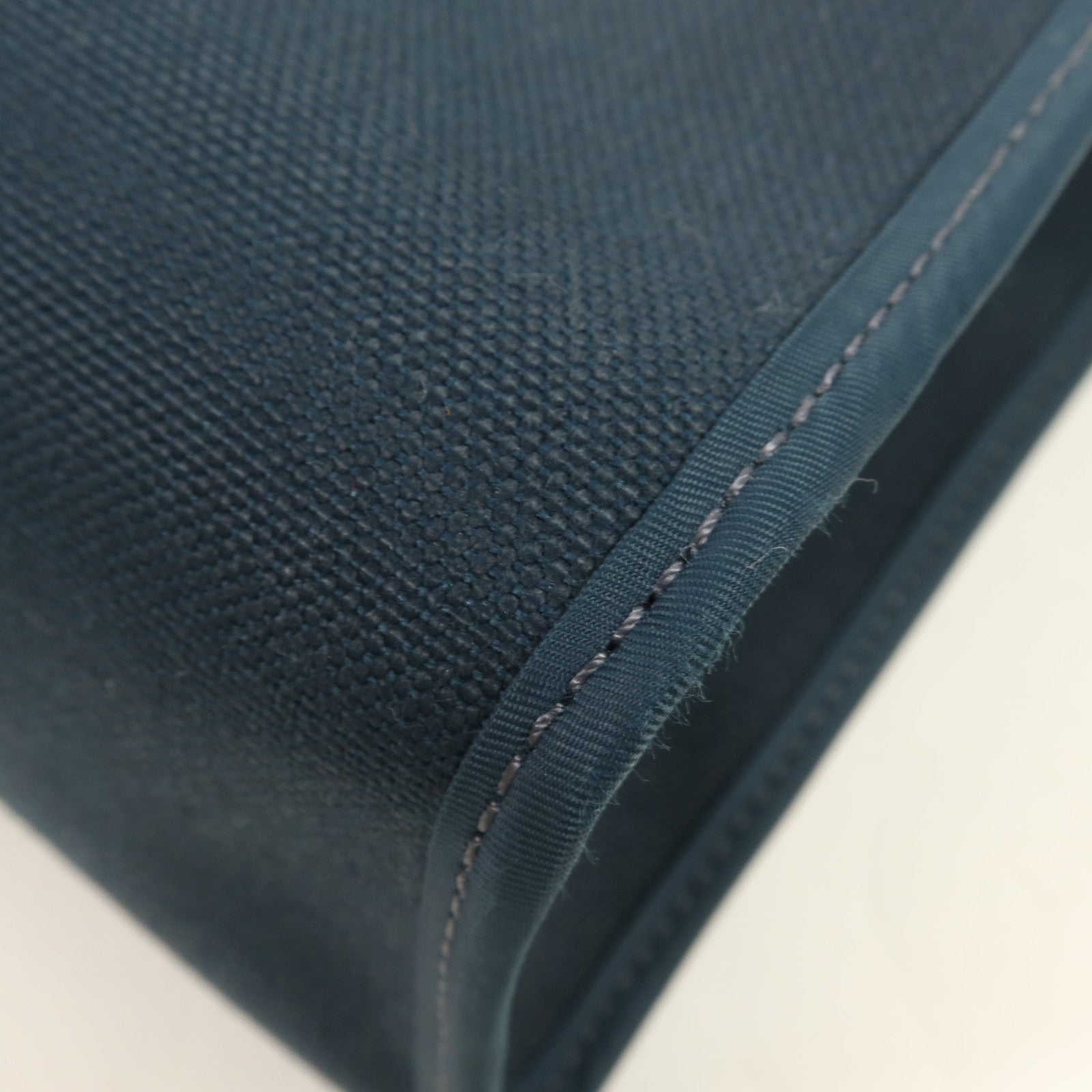 HERMES 帆布Herbag PM銀扣手挽肩背兩用袋Bleu Ocean