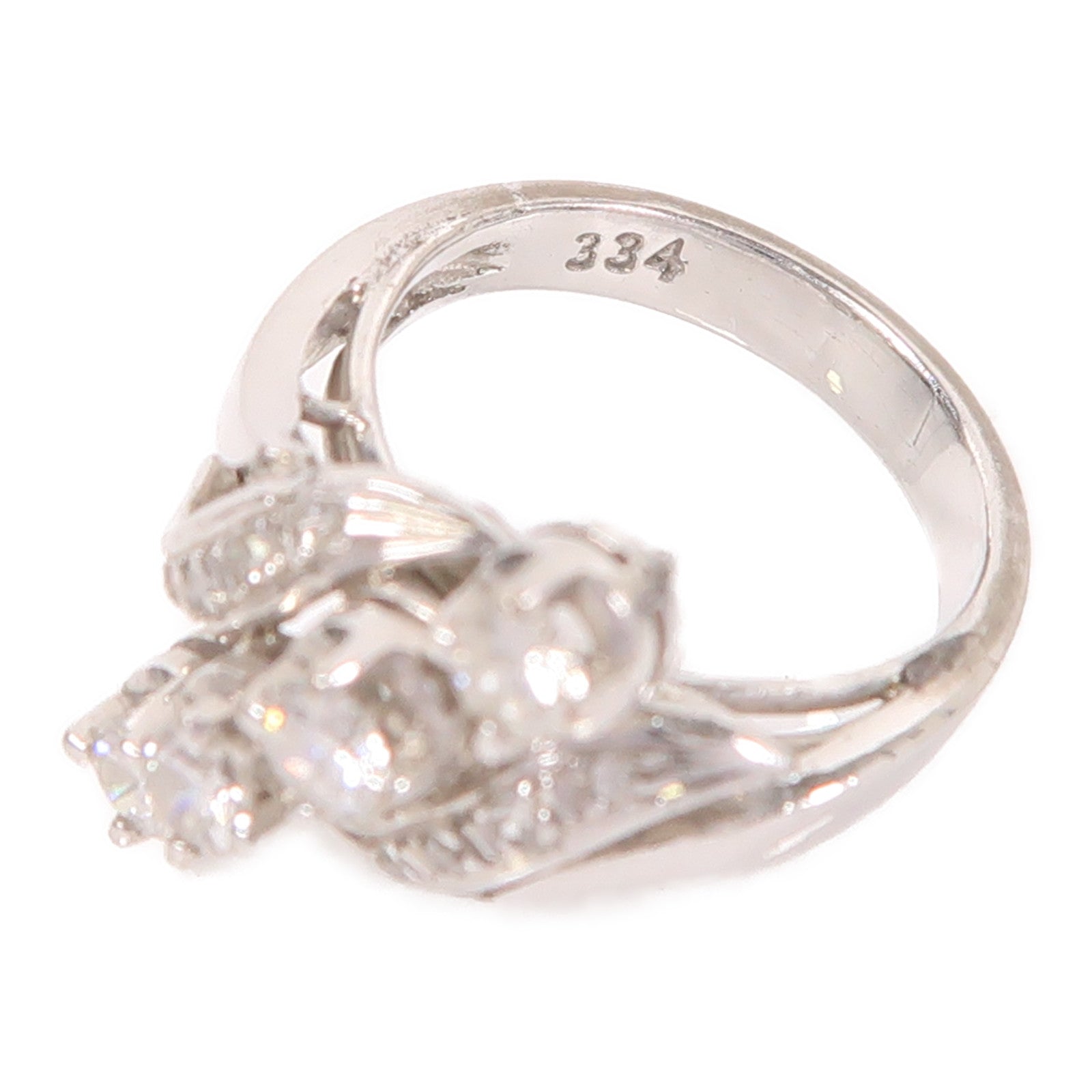 JEWELRY 8K白金Diamond鑽石戒指US#3.25