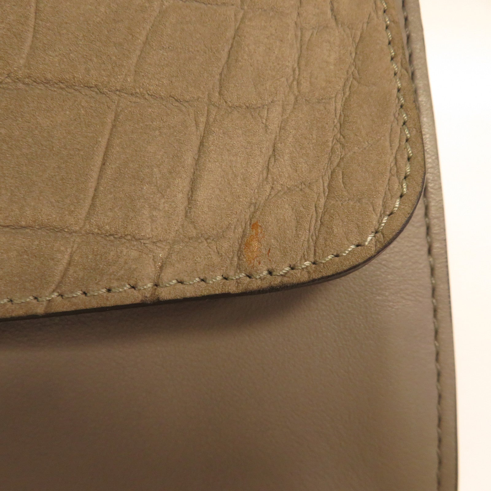 CELINE 【激減優惠】牛皮皮革Trapeze Bag金扣手挽肩背兩用袋灰色