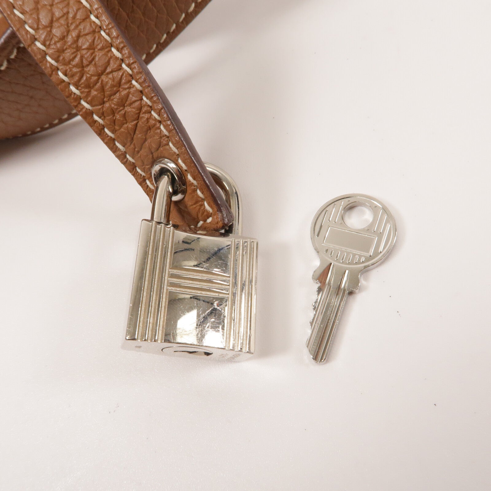 HERMES Clemence皮革Picotin MM手挽袋Gold