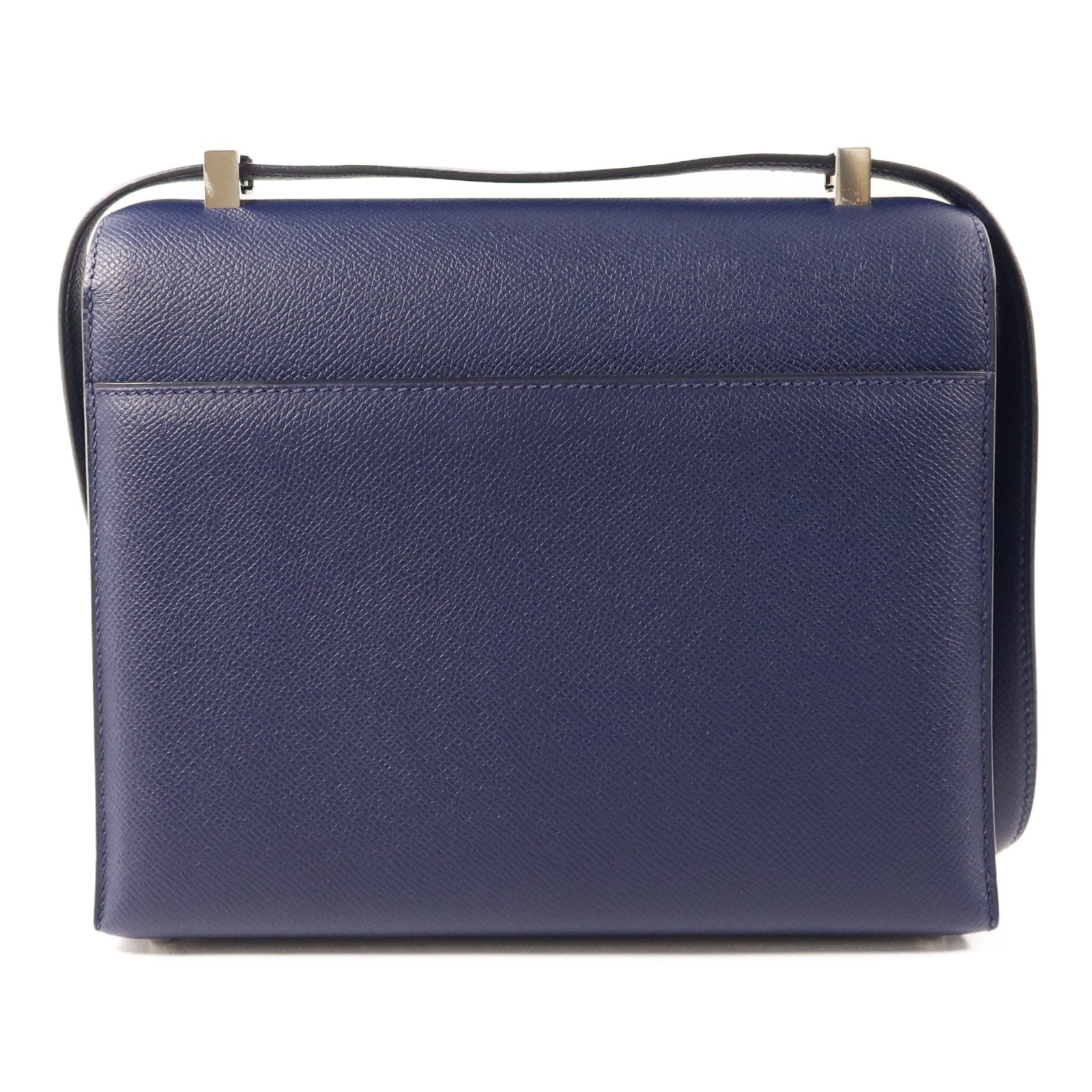 HERMES 【激減優惠】Epsom皮革Verrou 23銀扣肩背袋Bleu Saphir