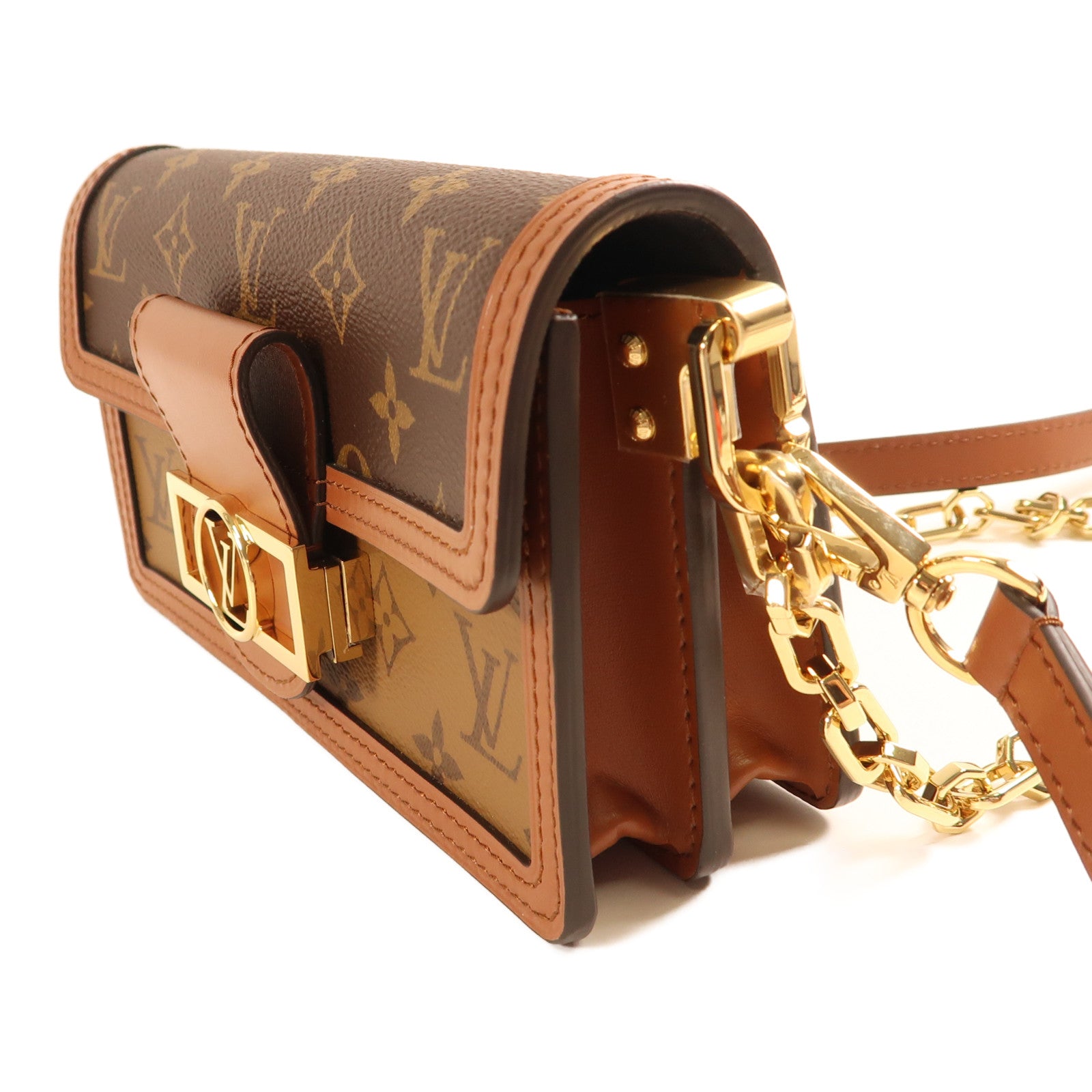 LOUIS VUITTON 【激減優惠】Monogram Reverse Dauphine East West金扣手挽肩背兩用袋