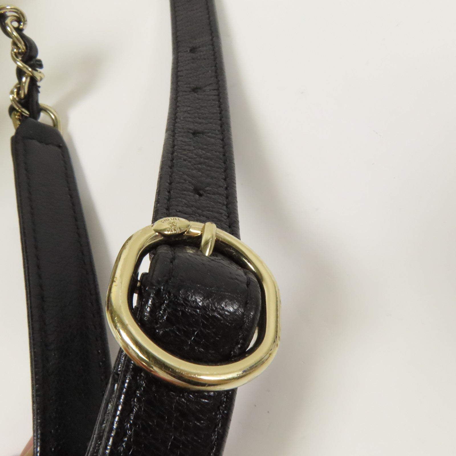 CHANEL 牛皮皮革Waist Bag金扣腰包