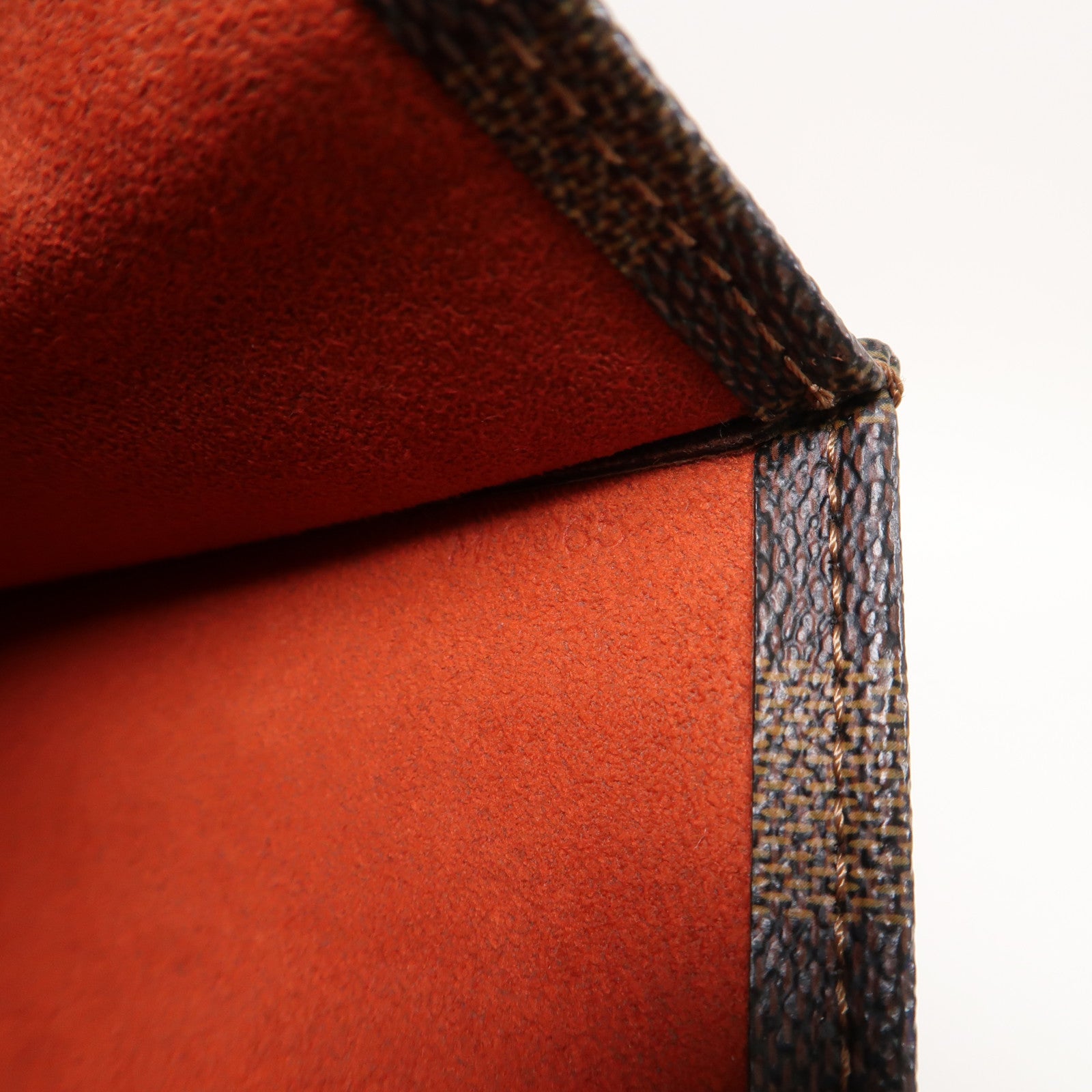 LOUIS VUITTON 【激減優惠】Damier Ebene Sac Plat金扣手挽袋啡色