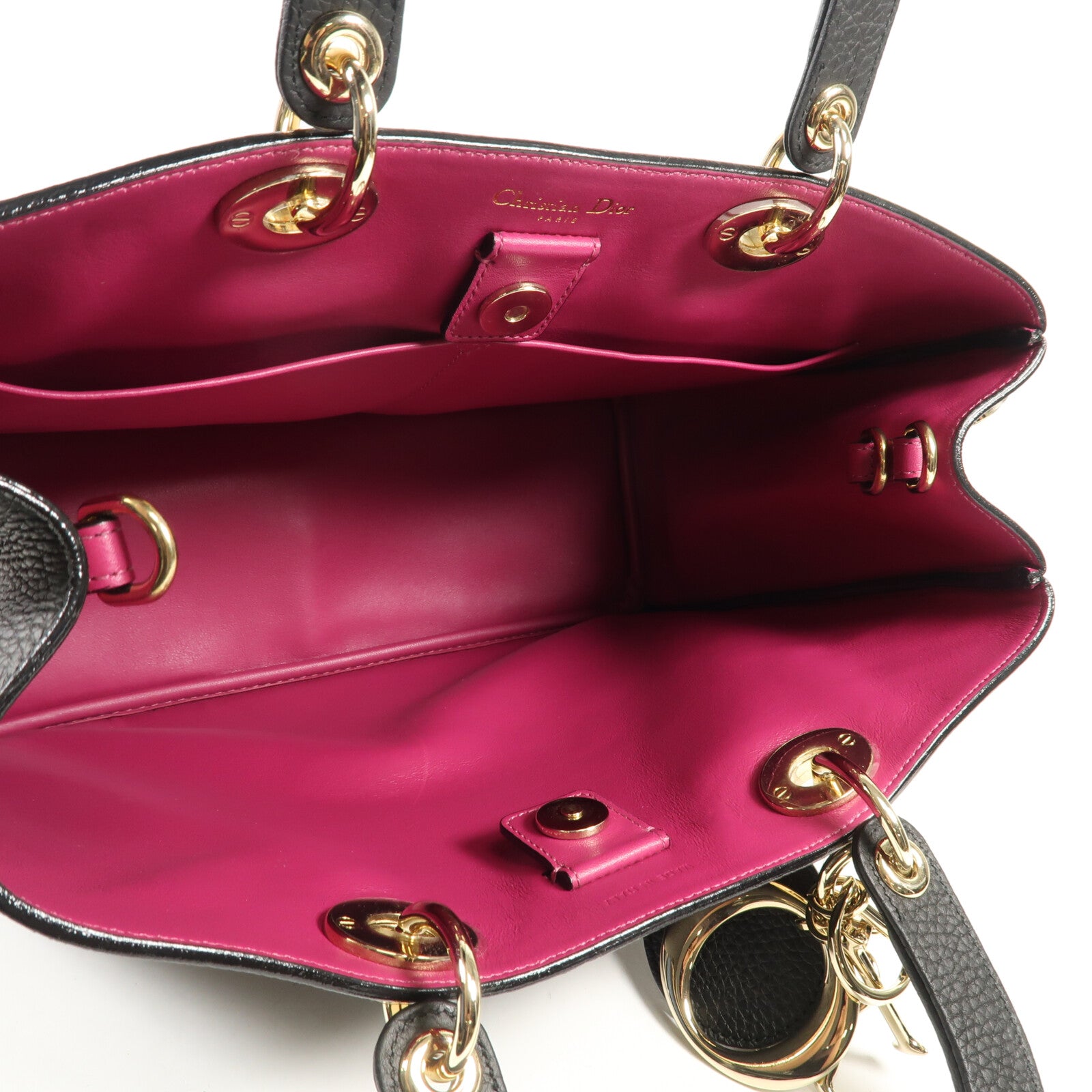 Dior 牛皮皮革Diorissimo金扣手挽肩背兩用袋