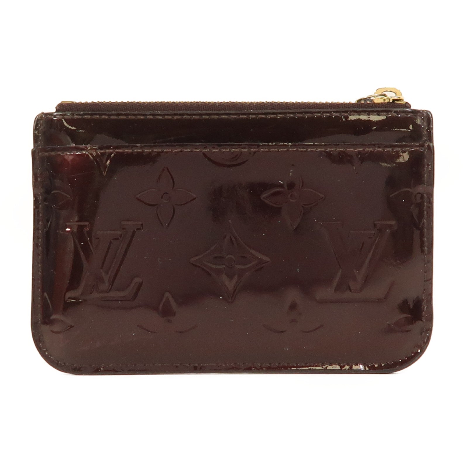 LOUIS VUITTON Monogram Vernis Coin Purse金扣零錢包