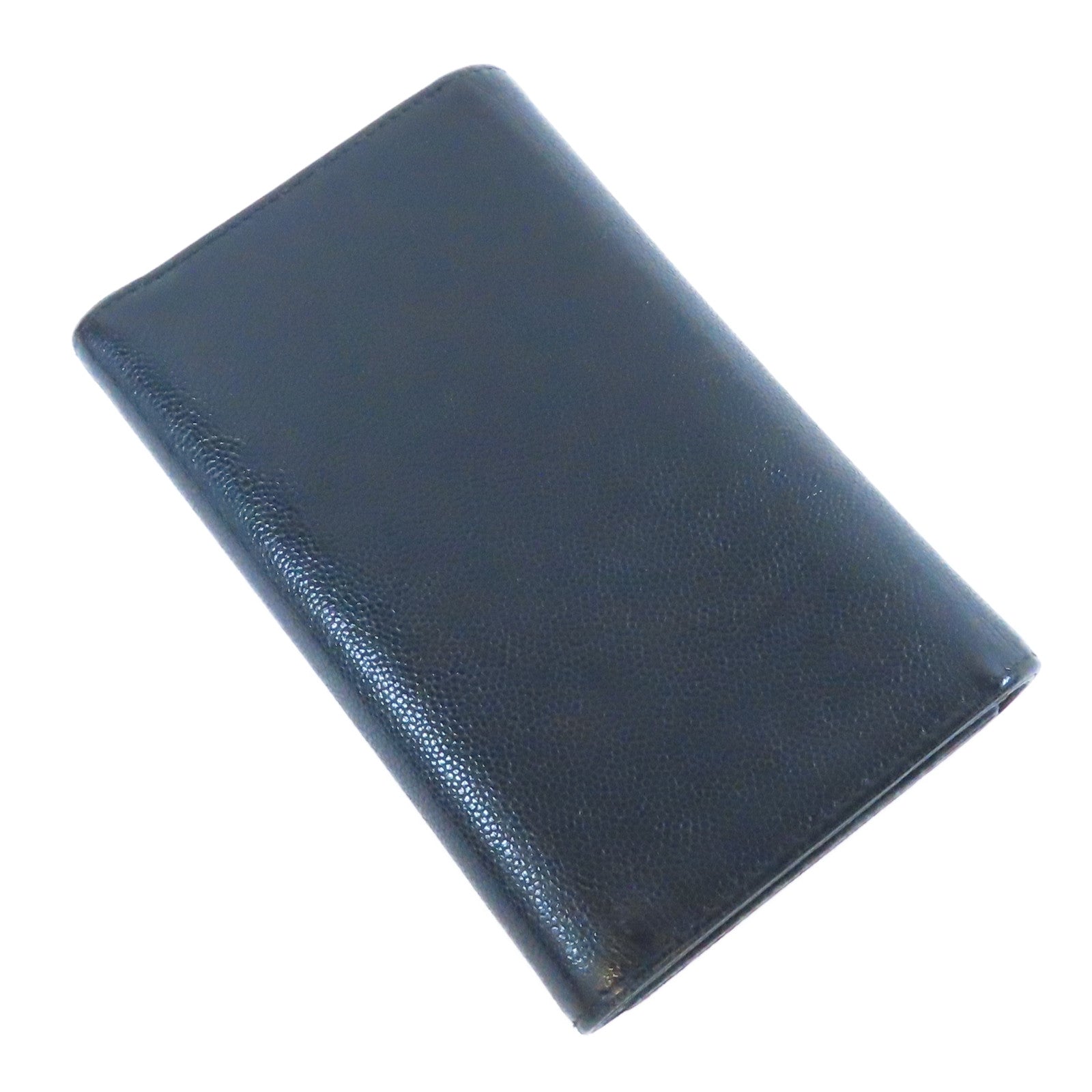 CHANEL **【激減優惠】Caviar皮革Long Wallet金扣長錢包黑色