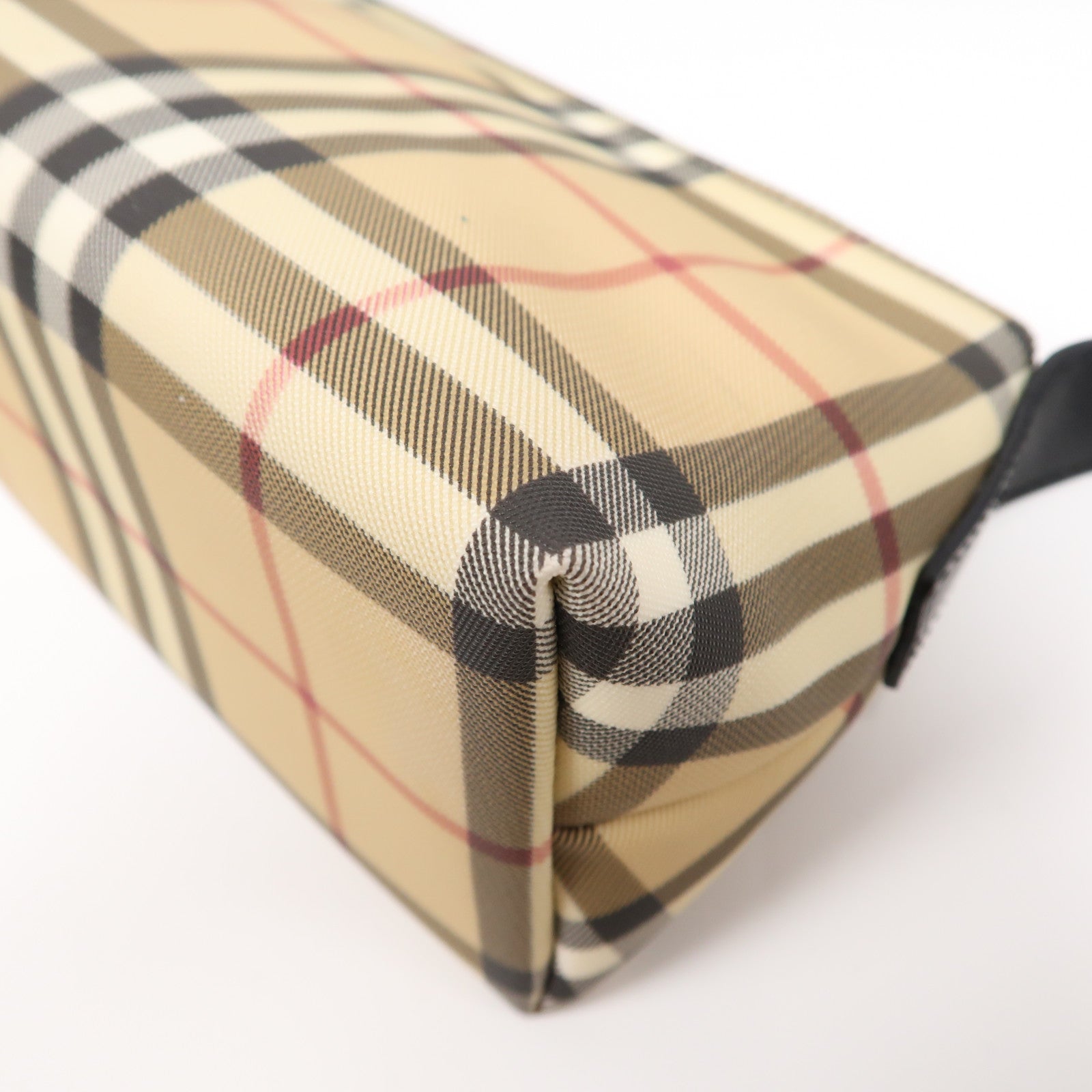 BURBERRY 【激減優惠】塗層帆布Hand Bag銀扣手挽袋米色