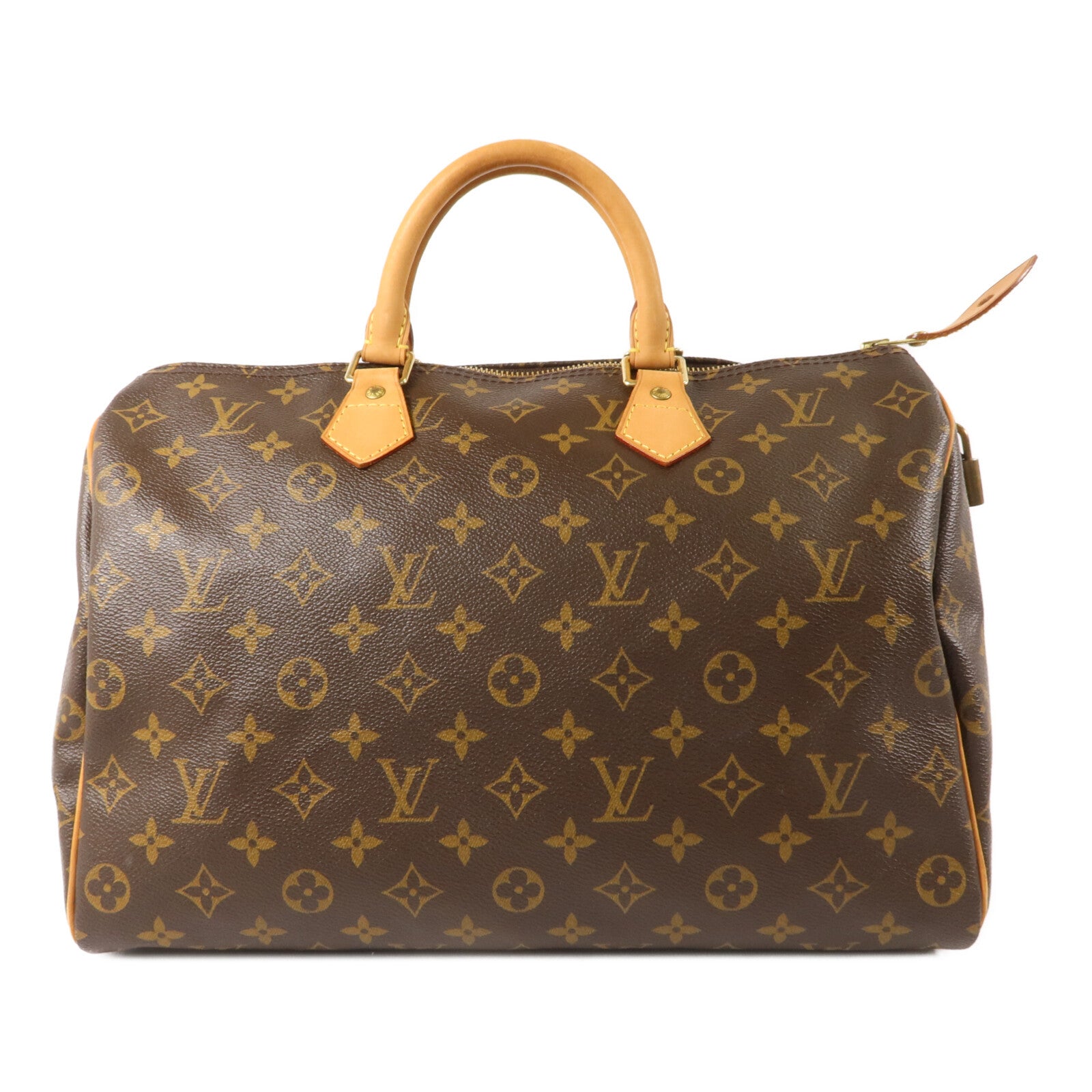 LOUIS VUITTON Monogram Speedy 35金扣手挽袋