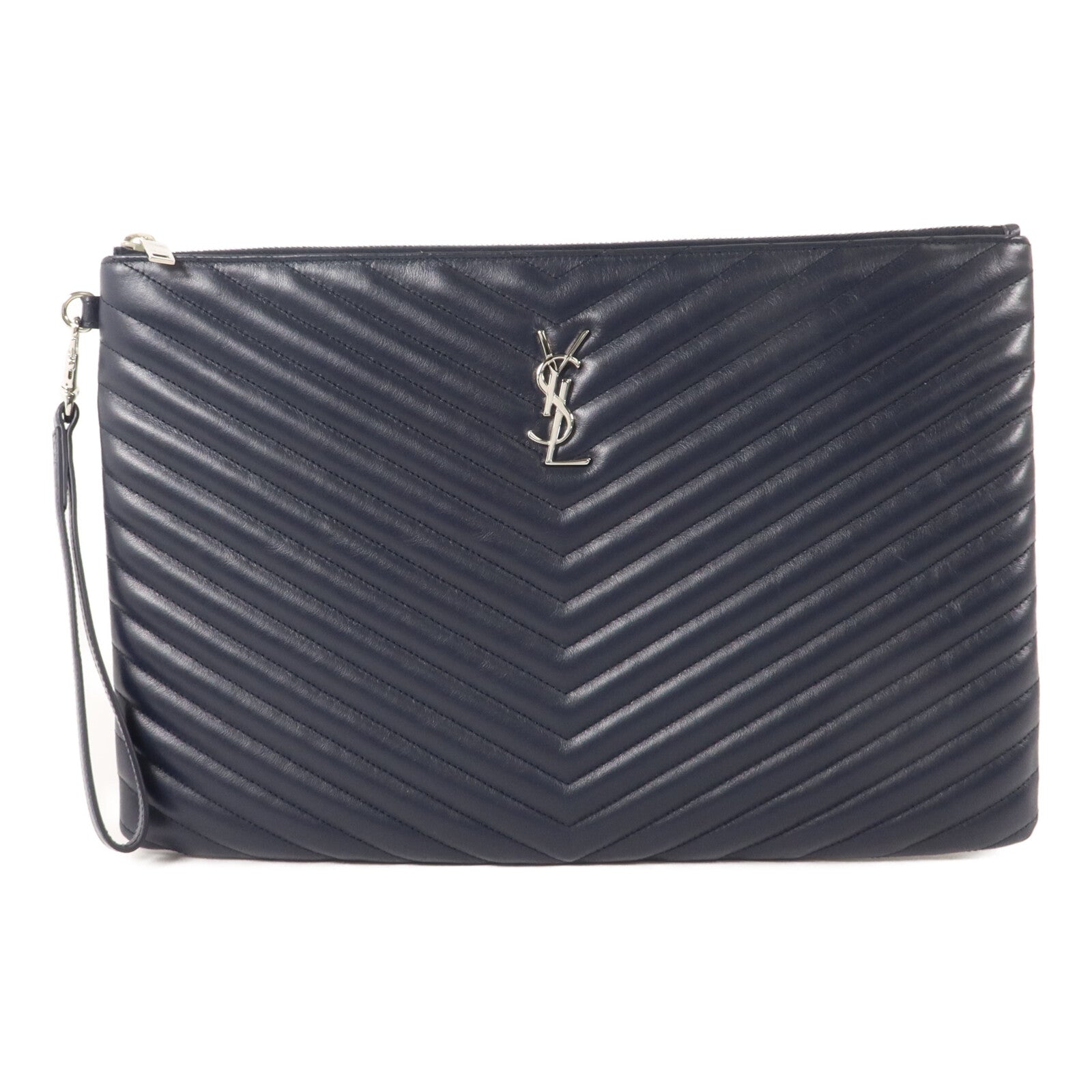 SAINT LAURENT 牛皮皮革Pouch小袋