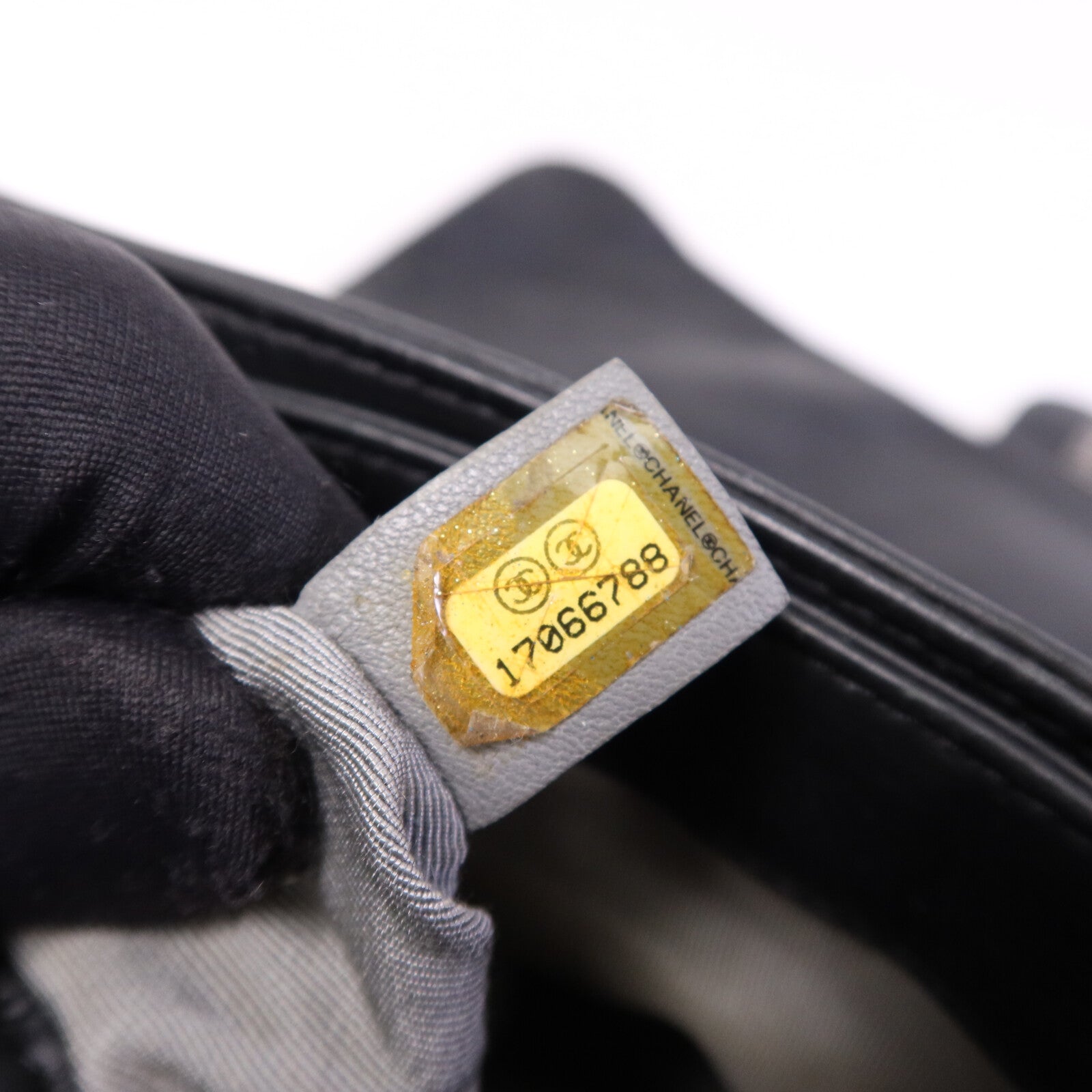 CHANEL 牛皮皮革Chain Shoulder銀扣鏈帶肩背袋