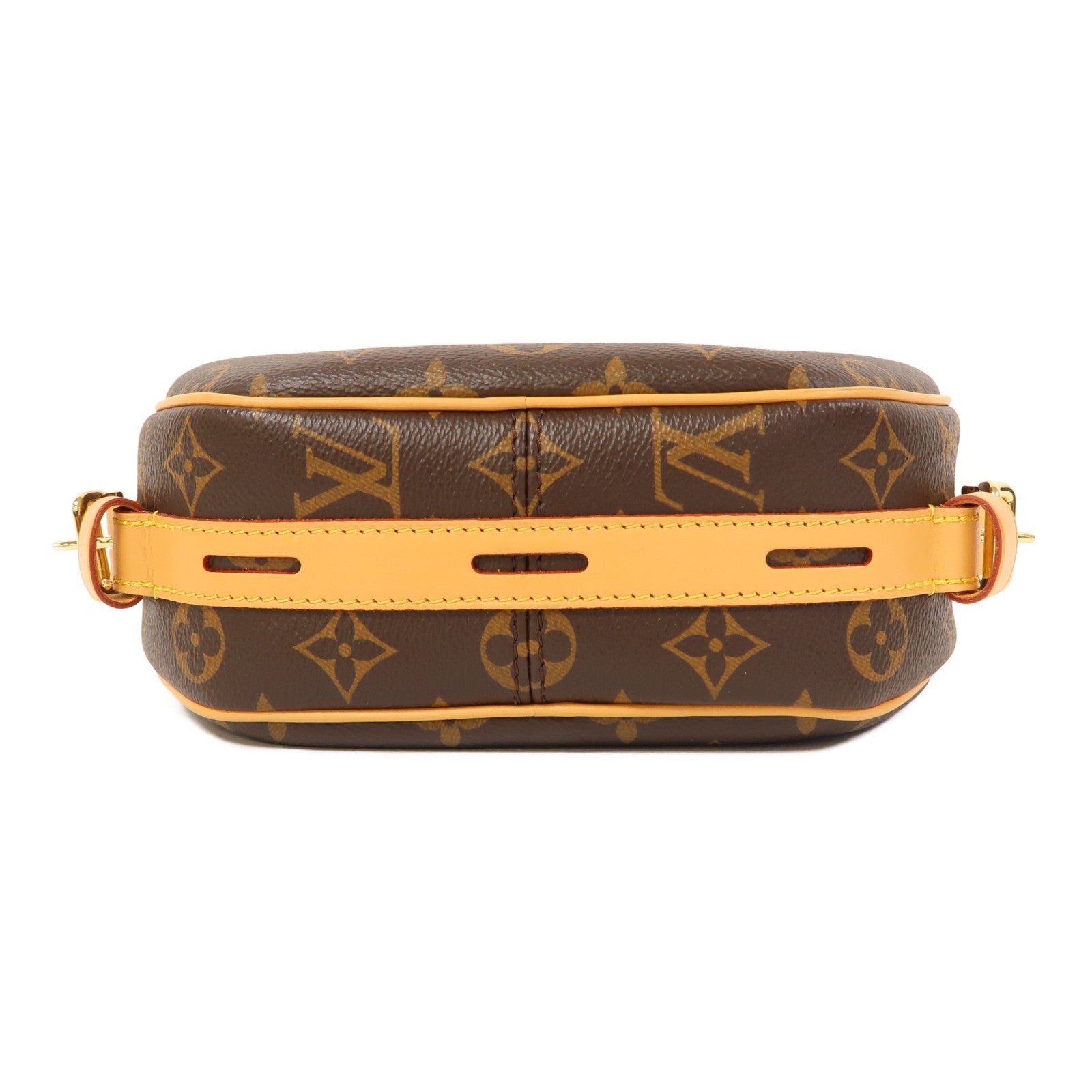 LOUIS VUITTON Monogram Boite Chapeau Souple MM金扣肩背袋肩背袋啡色