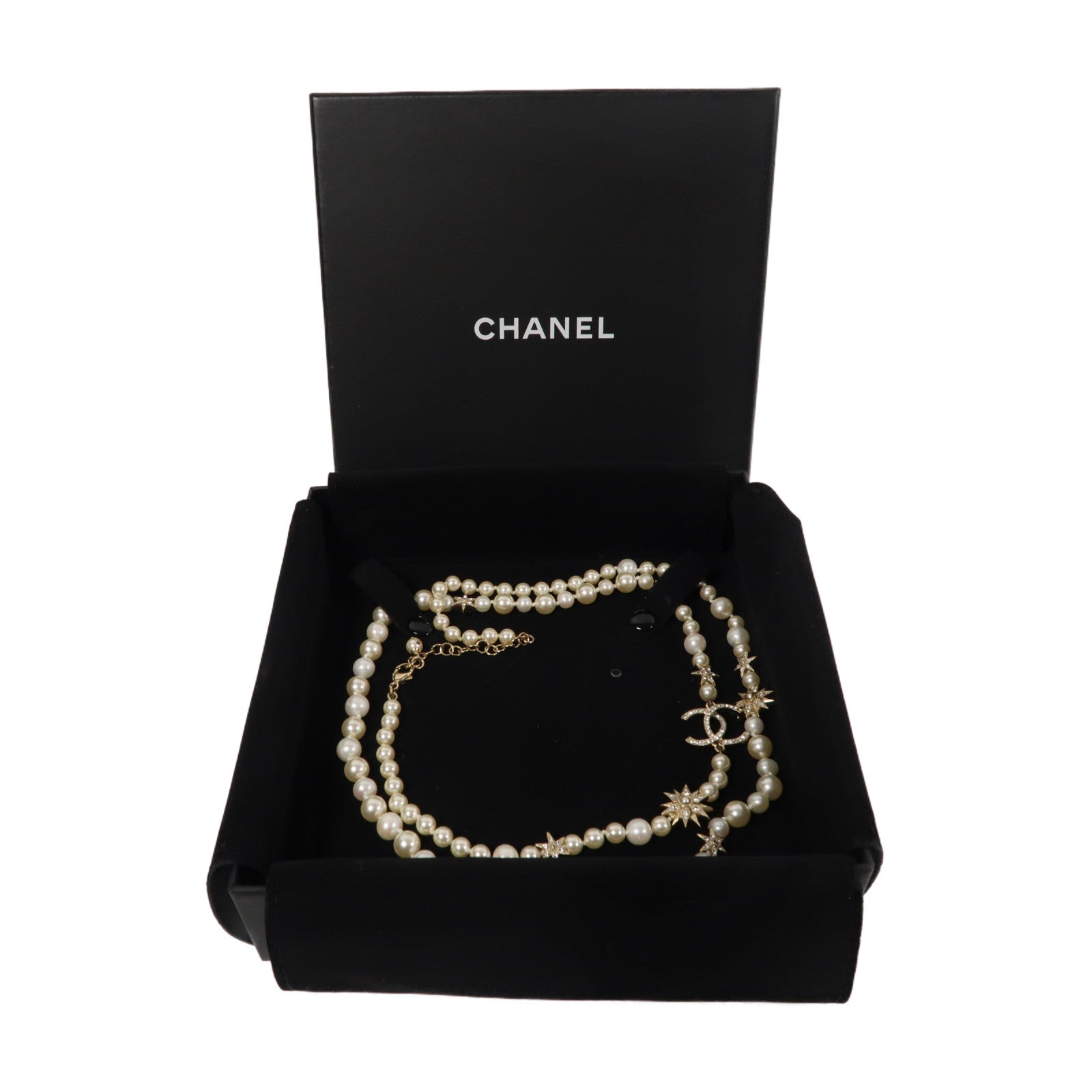 CHANEL 金屬/PVC Necklace項鍊白色/金色
