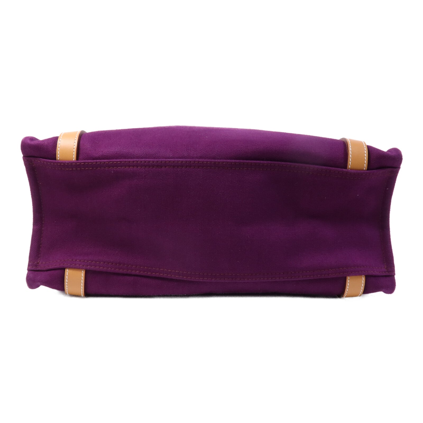 HERMES 帆布Cabalicol銀扣肩背袋Anemone