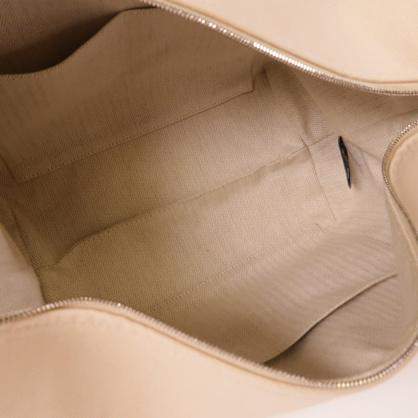 HERMES PHW Bride a Brac GM Handbag Canvas Beige