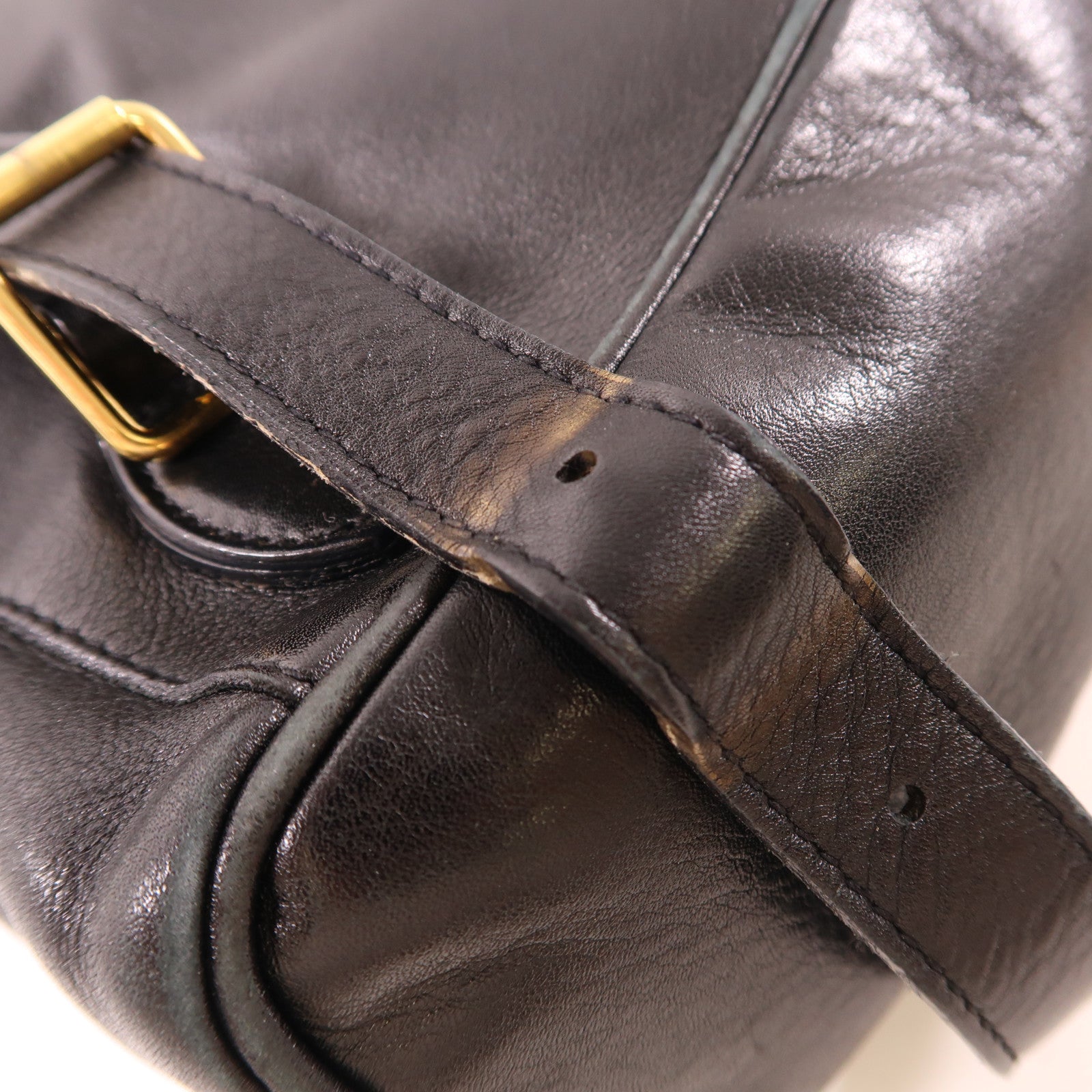 GUCCI 皮革Bamboo Backpack金扣背包