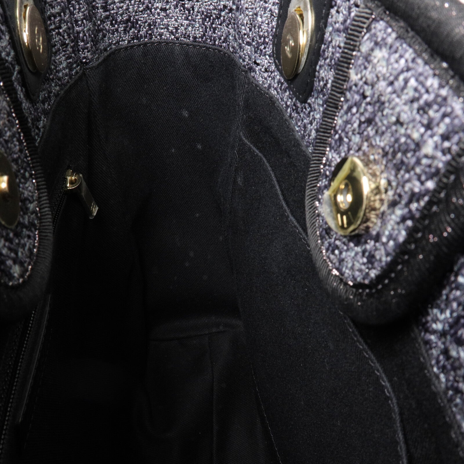 CHANEL 帆布Deaville Tote Bag鏈帶肩背袋