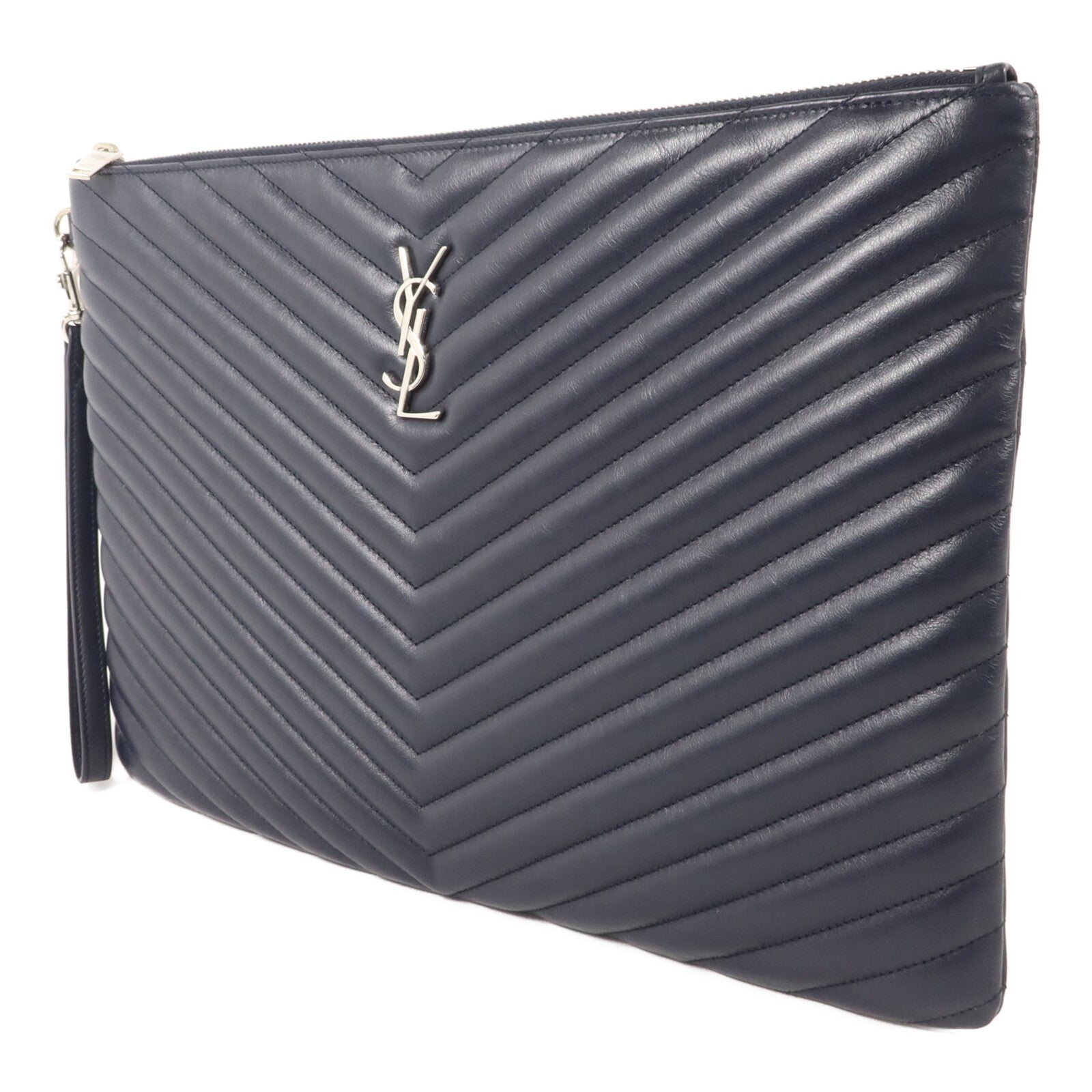 SAINT LAURENT 牛皮皮革Pouch小袋