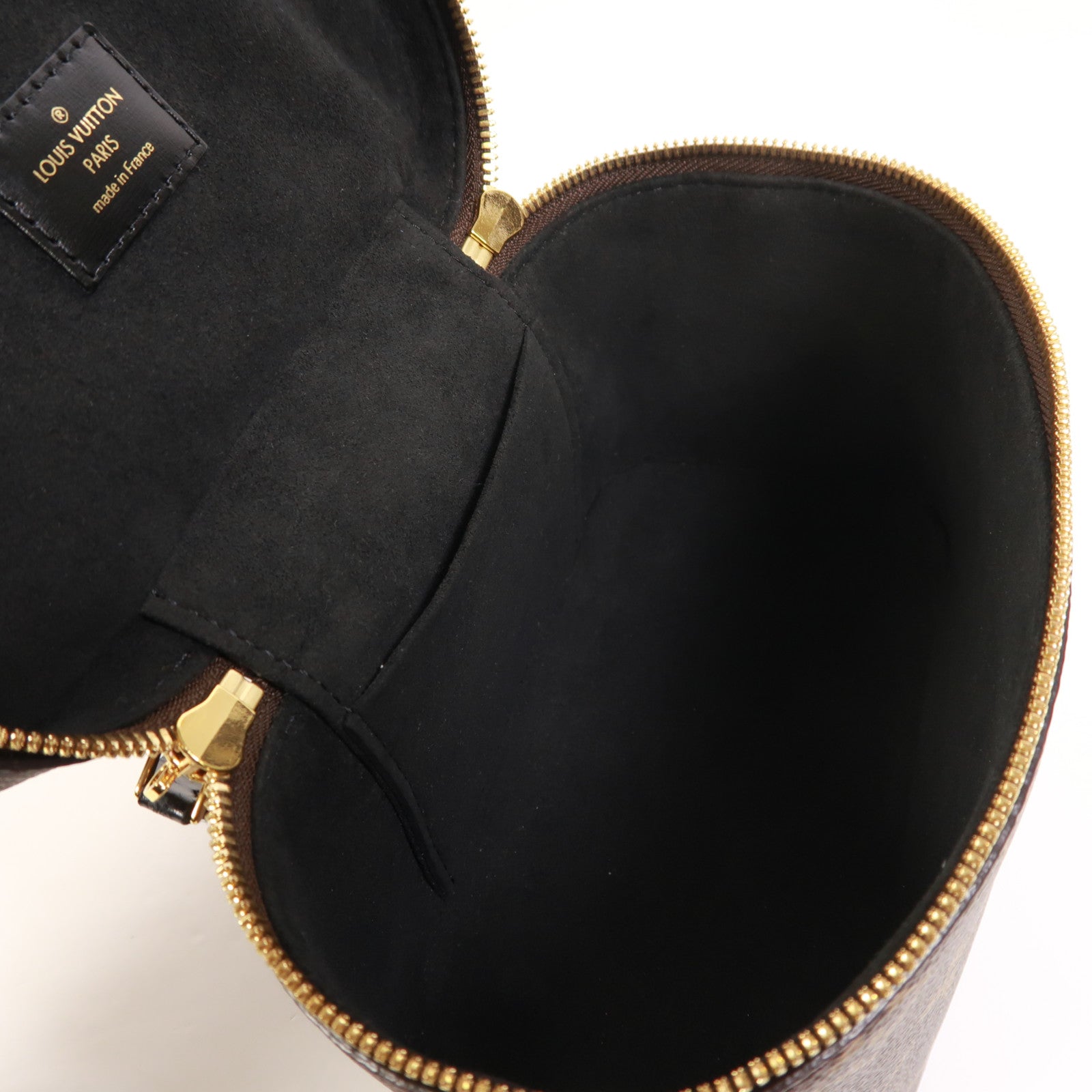 LOUIS VUITTON Monogram Reverse Vanity PM金扣手挽肩背兩用袋棕色