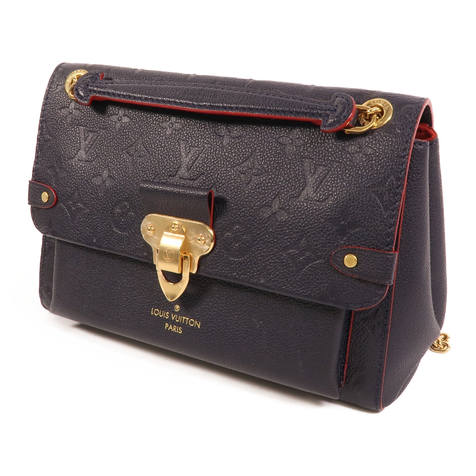 LOUIS VUITTON Monogram Boite Chapeau Souple金扣肩背袋棕色