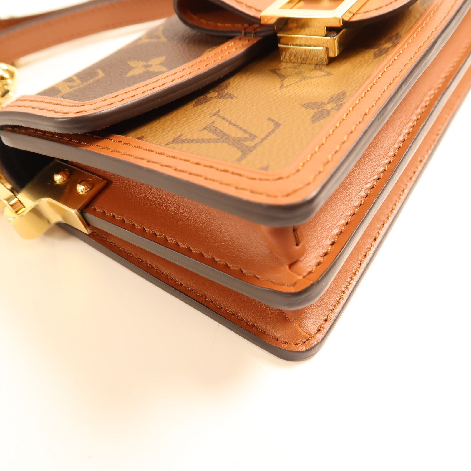 LOUIS VUITTON 【激減優惠】Monogram Reverse Dauphine East West金扣手挽肩背兩用袋