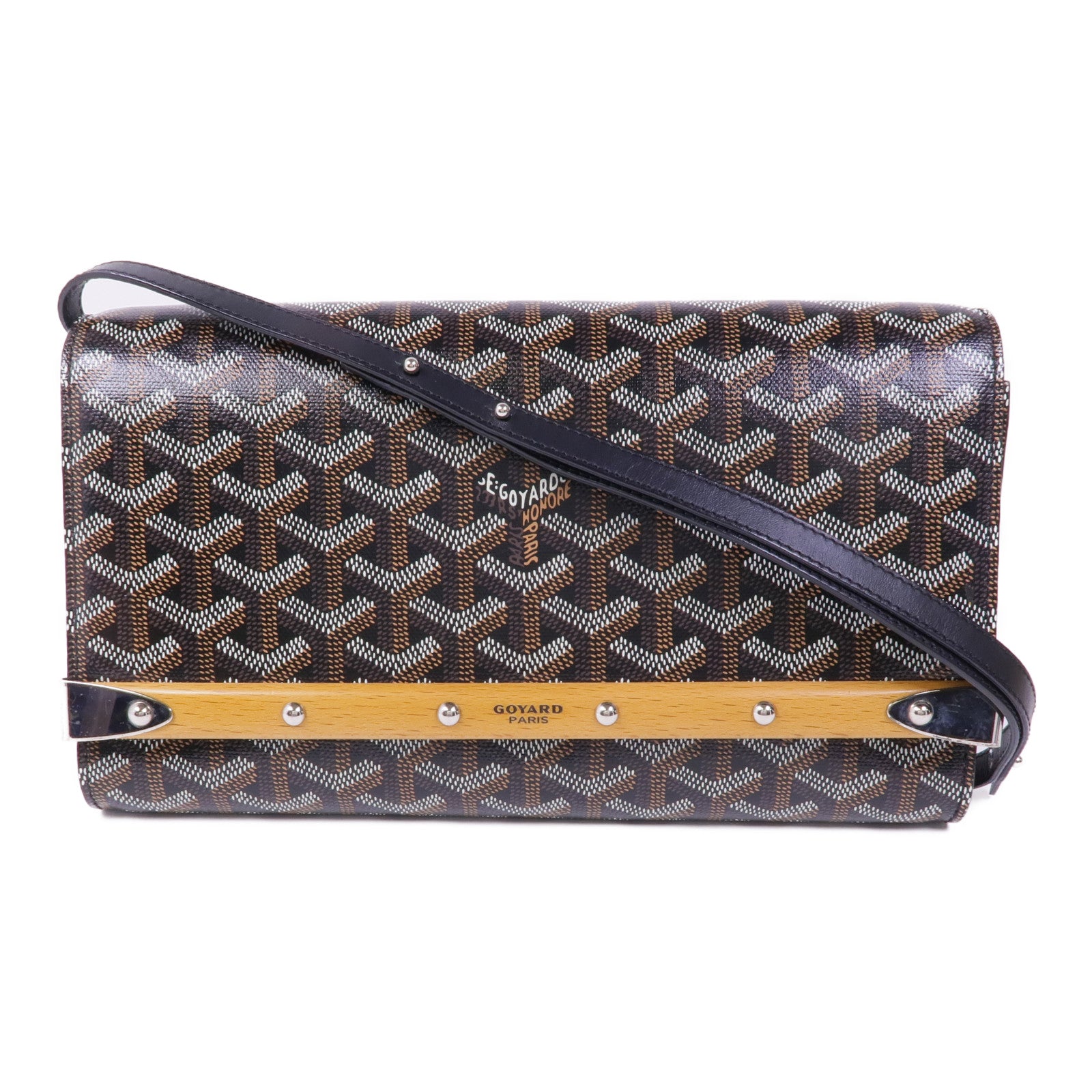 GOYARD 【激減優惠】塗層帆布Monte Carlo銀扣肩背袋