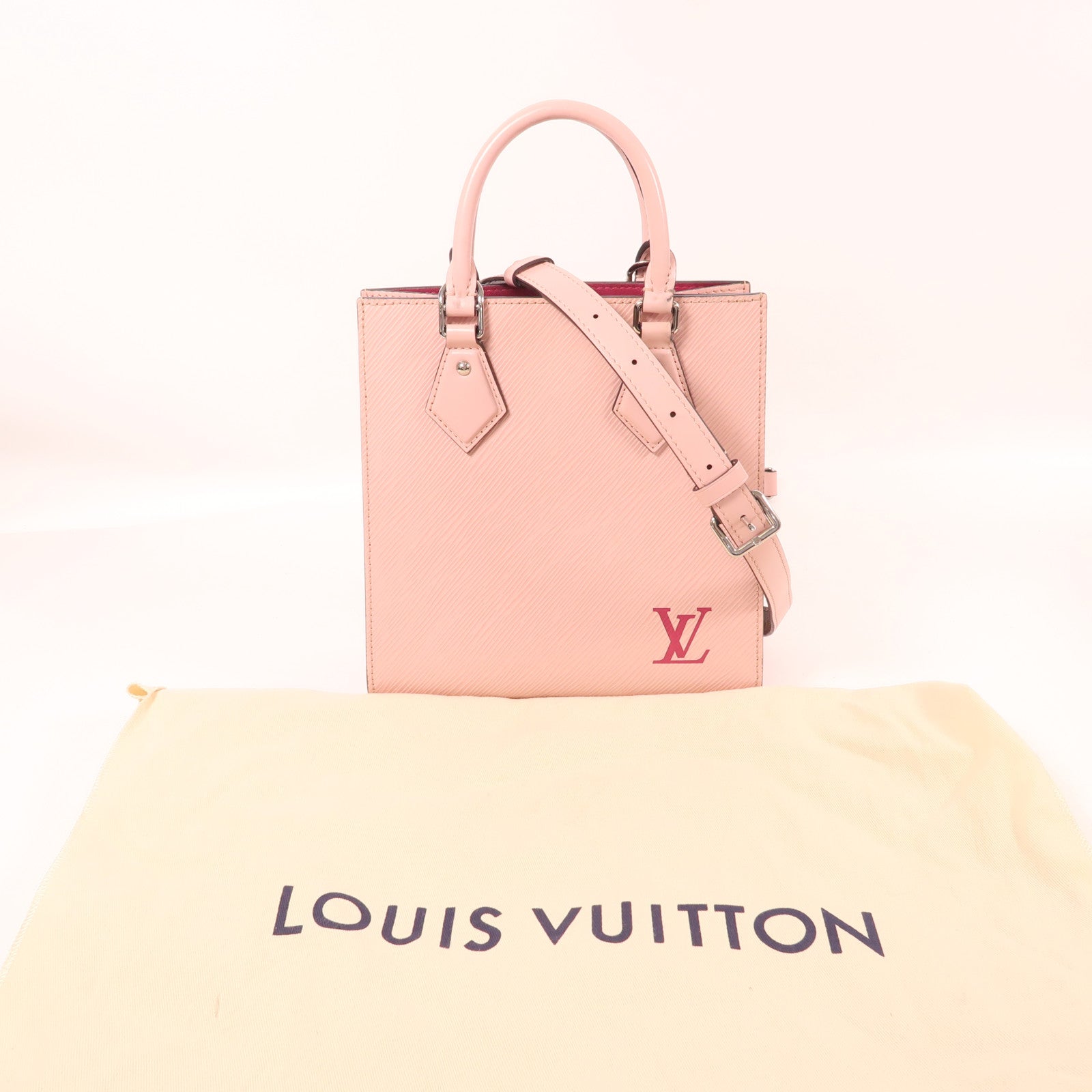 LOUIS VUITTON LV SHW Sac Plat BB 2 Way Shoulder Bag M58659 Epi Pink