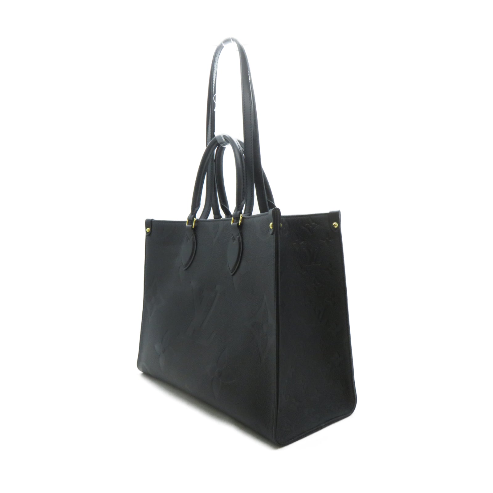 LOUIS VUITTON **【激減優惠】牛皮皮革On The Go MM金扣手挽肩背兩用袋黑色