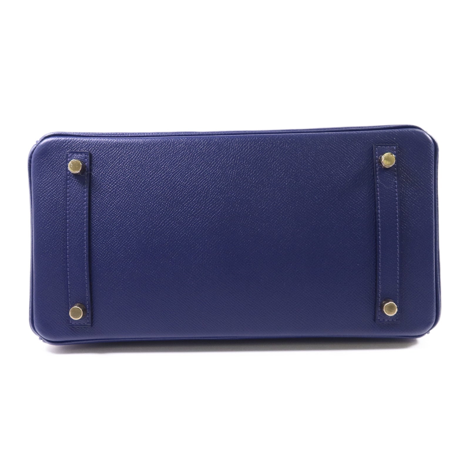 HERMES Epsom皮革Birkin 30金扣手挽袋Bleu Saphir